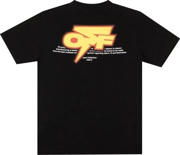 Off-White Off-White Thunder Short-Sleeve Tee Black/Yellow FW22 Medium Size US M / EU 48-50 / 2 - 1 Thumbnail