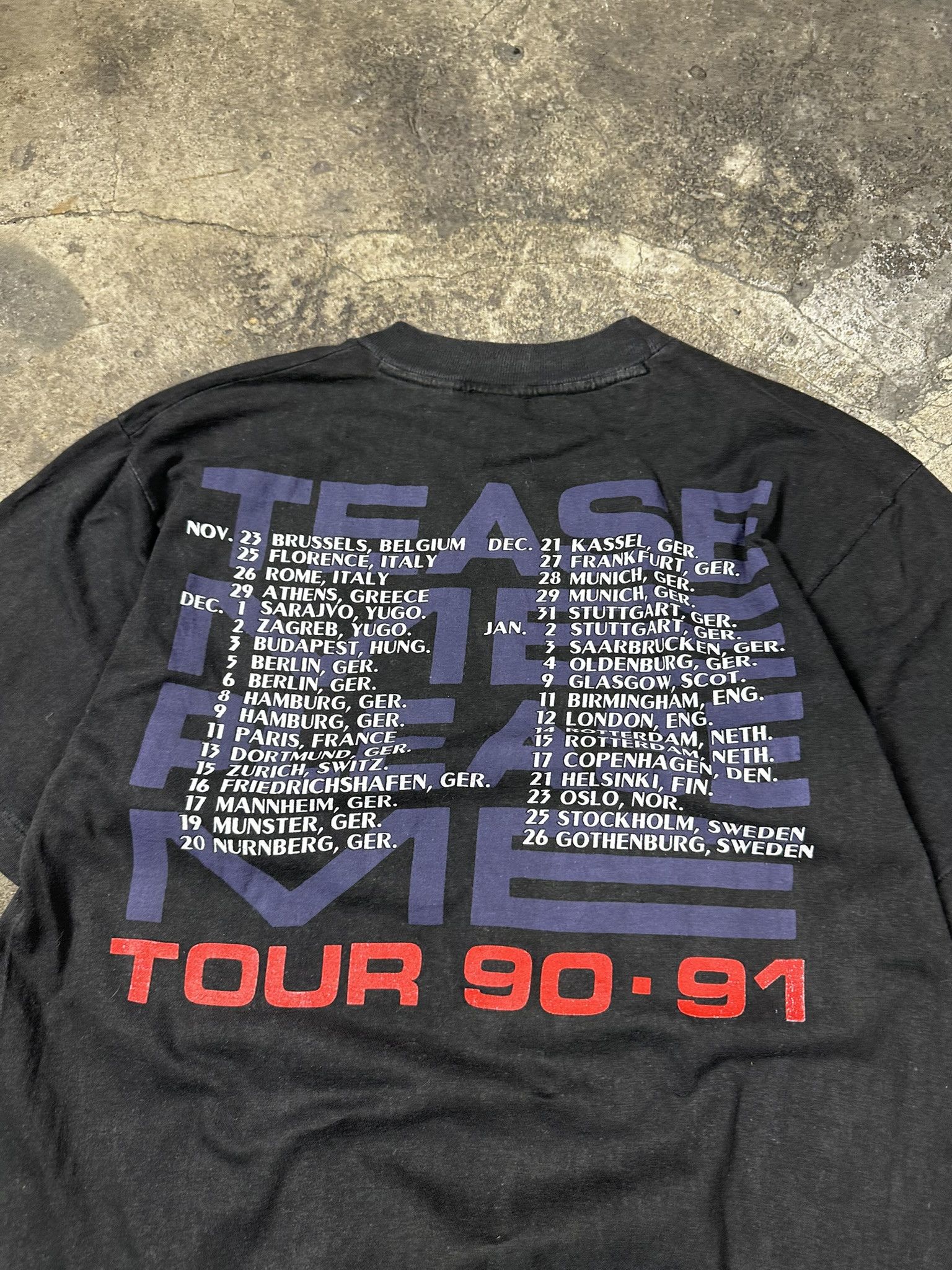1990 Scorpions Tease Me Please Tour Rock Metal Band T-shirt