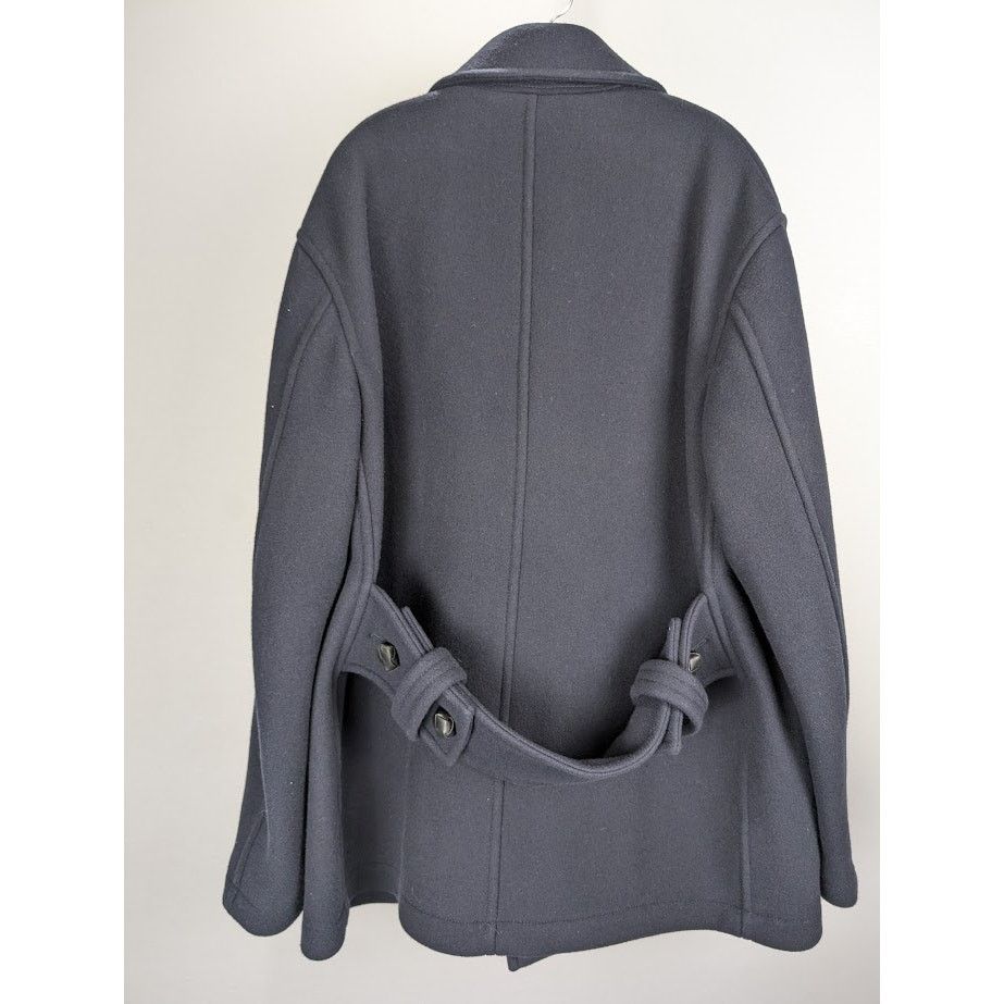 Bottega Veneta o1rshd1 Double Wool Cashmere Coat in Midnight Blue Size US L / EU 52-54 / 3 - 10 Thumbnail