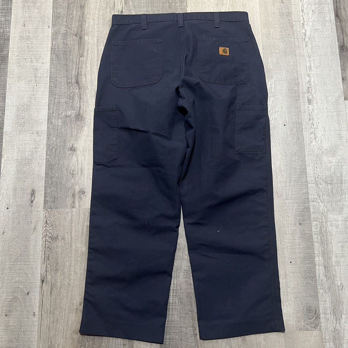 Carhartt Carhartt Navy Blue Canvas Carpenter Work Skater Pants Size US 36 / EU 52 - 2 Thumbnail