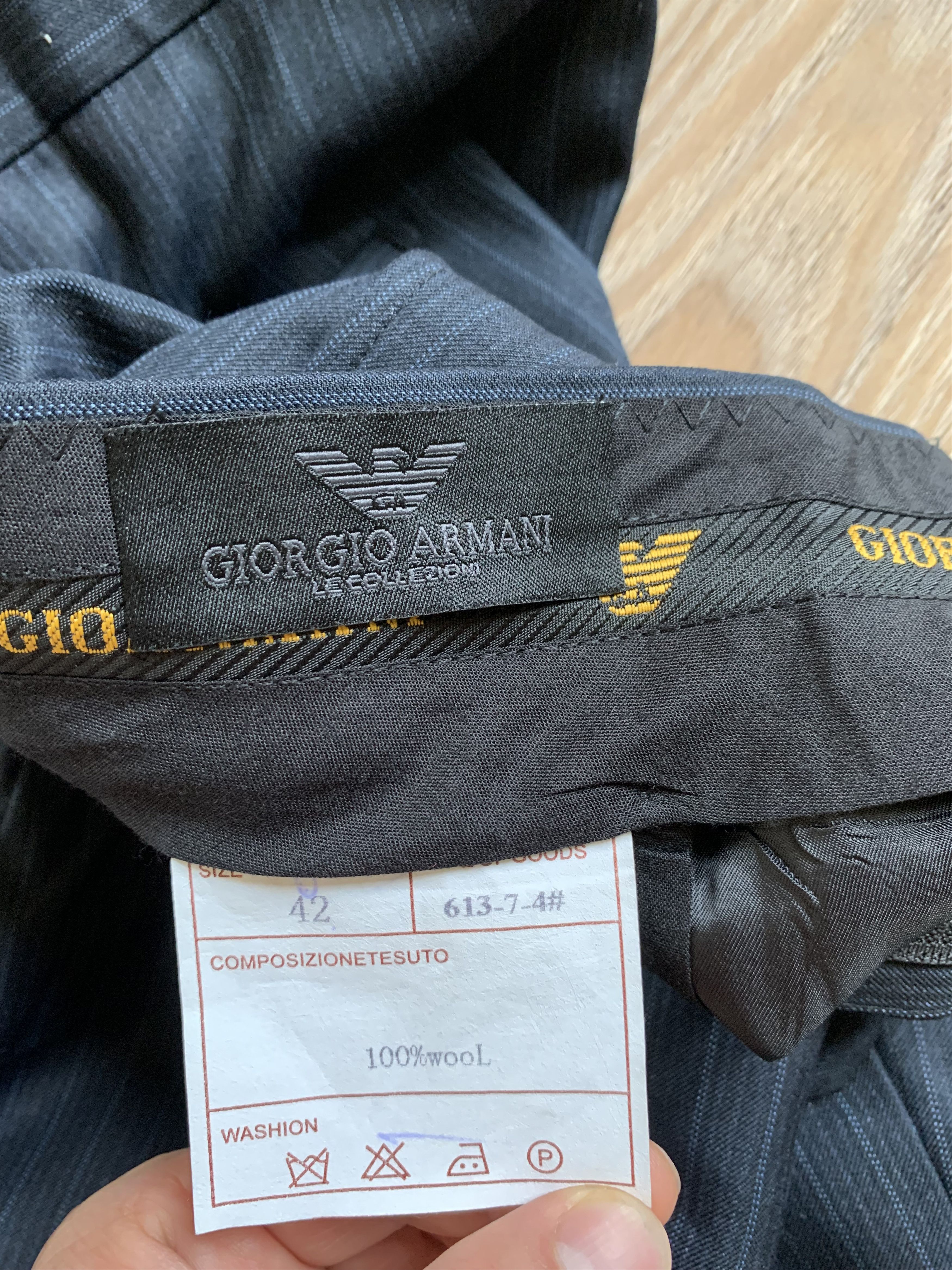 Giorgio Armani × Vintage Vintage Armani Le Collezioni Classic Formal Wool Trousers Size 54L - 10 Thumbnail