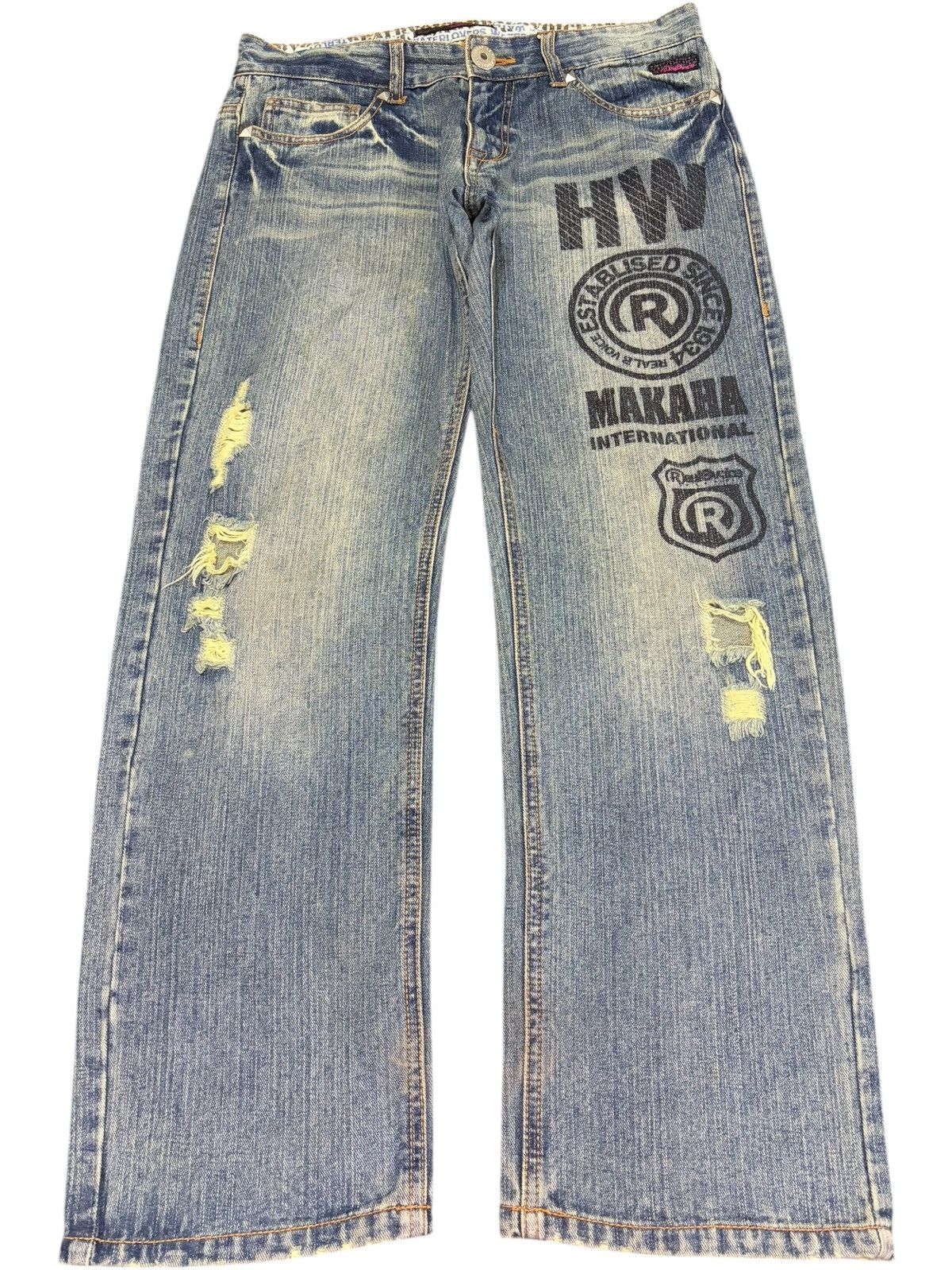 Dsquared2 Vintage Japanese Brand Printed Distressed Jeans Size 32" / US 10 / IT 46 - 1 Thumbnail