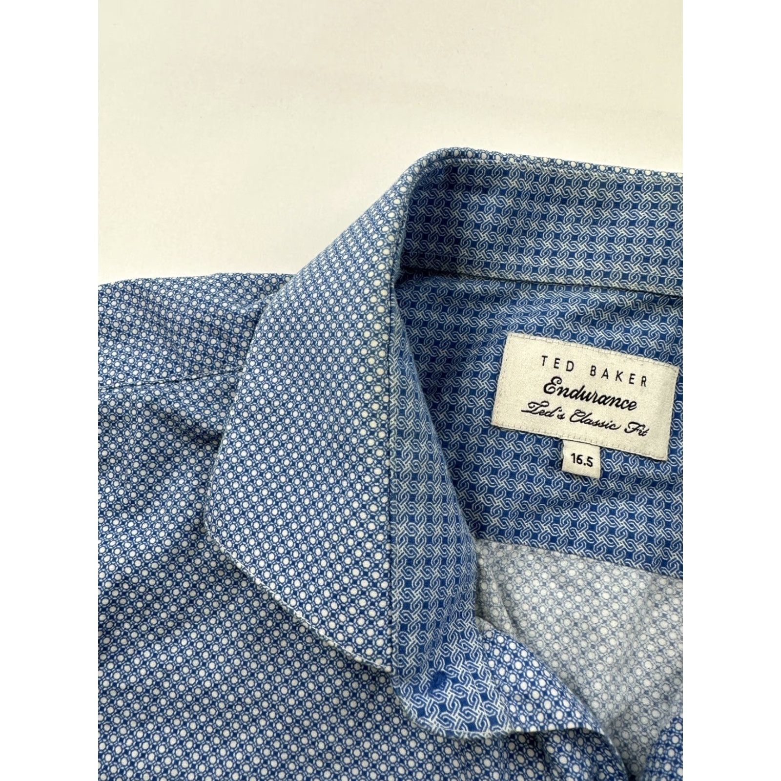 Ted Baker Ted Baker Dress Shirt Men 16.5 Blue Long Sleeve Endurance Classic Fit Shirt Size US XL / EU 56 / 4 - 4 Thumbnail