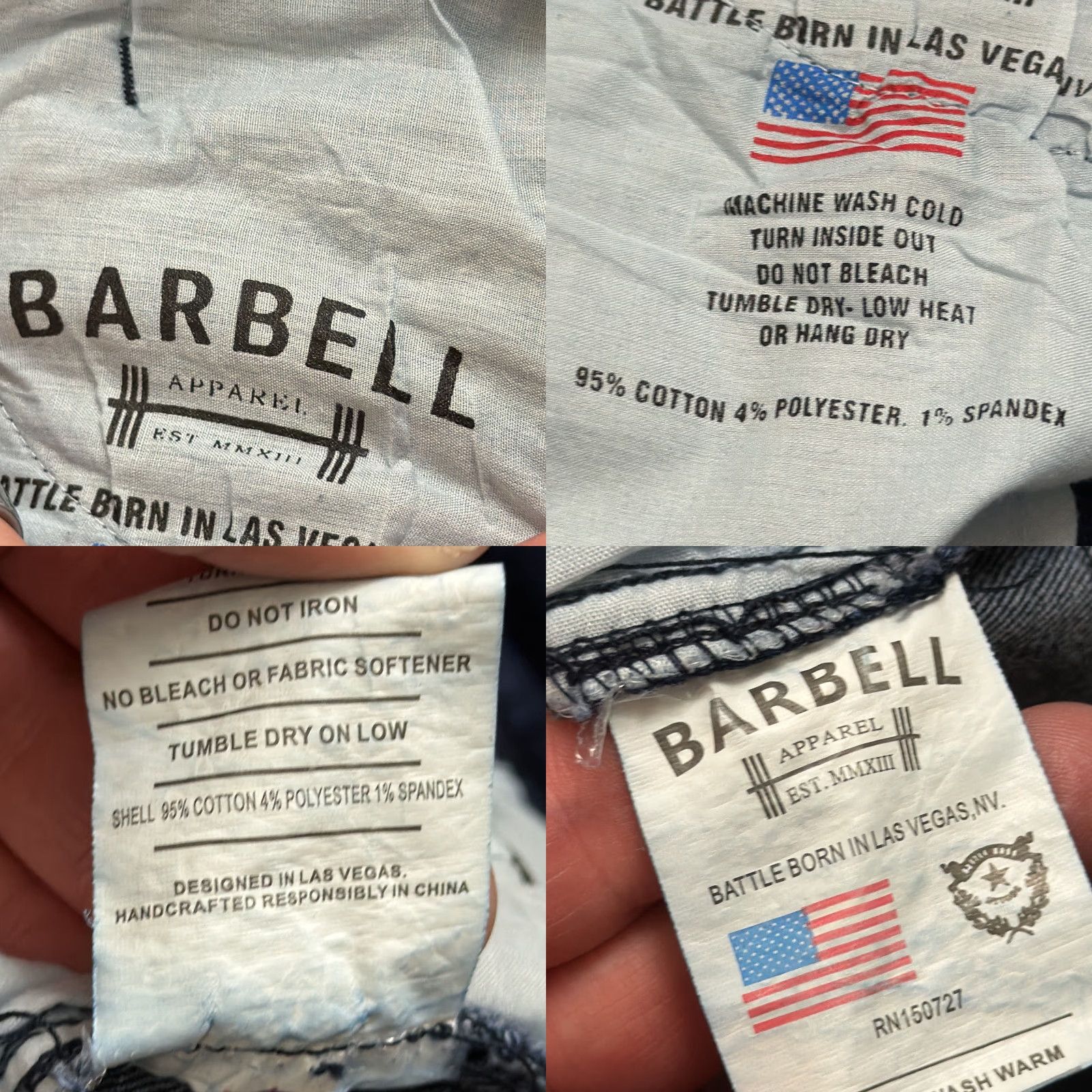 Vintage Barbell Apparel Jeans Mens 30 Straight Slim Fit Dark Wash Denim USA Made Size US 28 / EU 44 - 9 Thumbnail