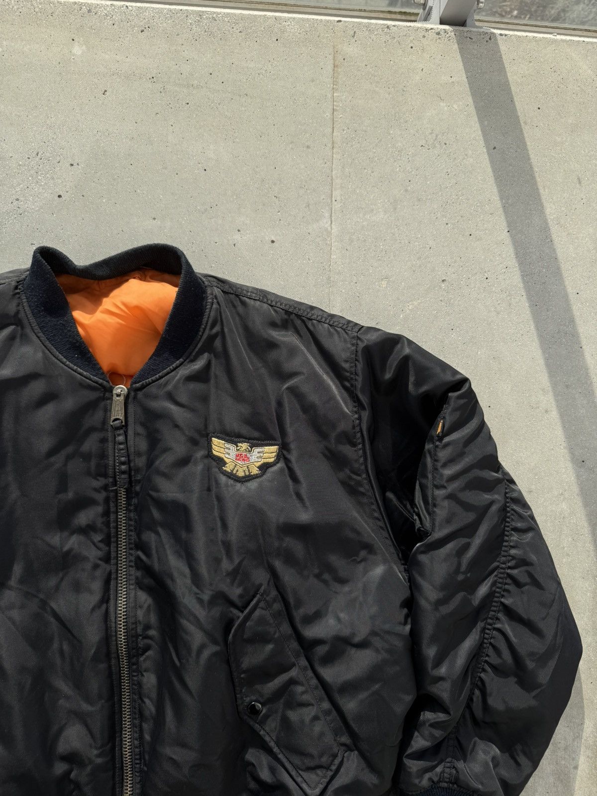 Alpha Industries Vintage boxy bomber Jacket MA-1 Flyers Intermediate Size US L / EU 52-54 / 3 - 2 Thumbnail