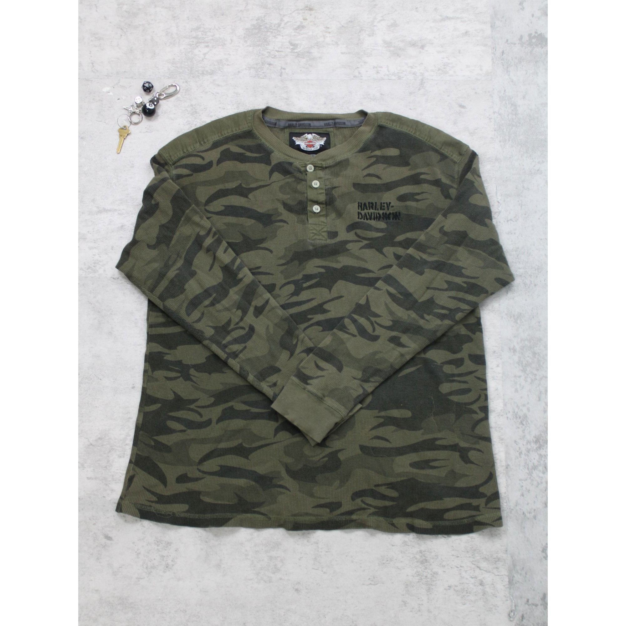 Harley Davidson Vintage Harley Davidson Camo 03 Full Sleeves Size US XL / EU 56 / 4 - 2 Thumbnail