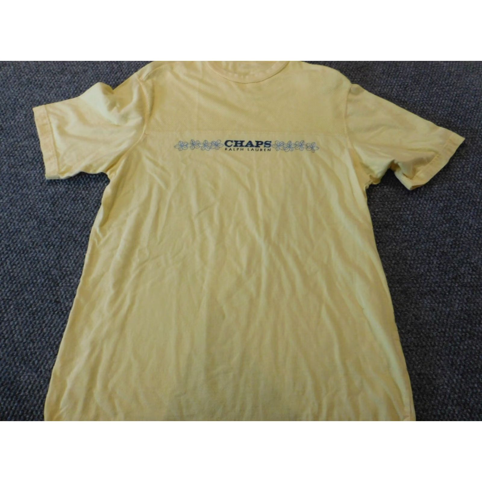 Ralph Lauren VINTAGE Ralph Lauren Mens T-Shirt Shirt 90s Yellow Logo Graphic L Cotton Knit Crew Neck Short Sleeve Mens Regular Adult Large All Seasons Size US L / EU 52-54 / 3 - 3 Thumbnail