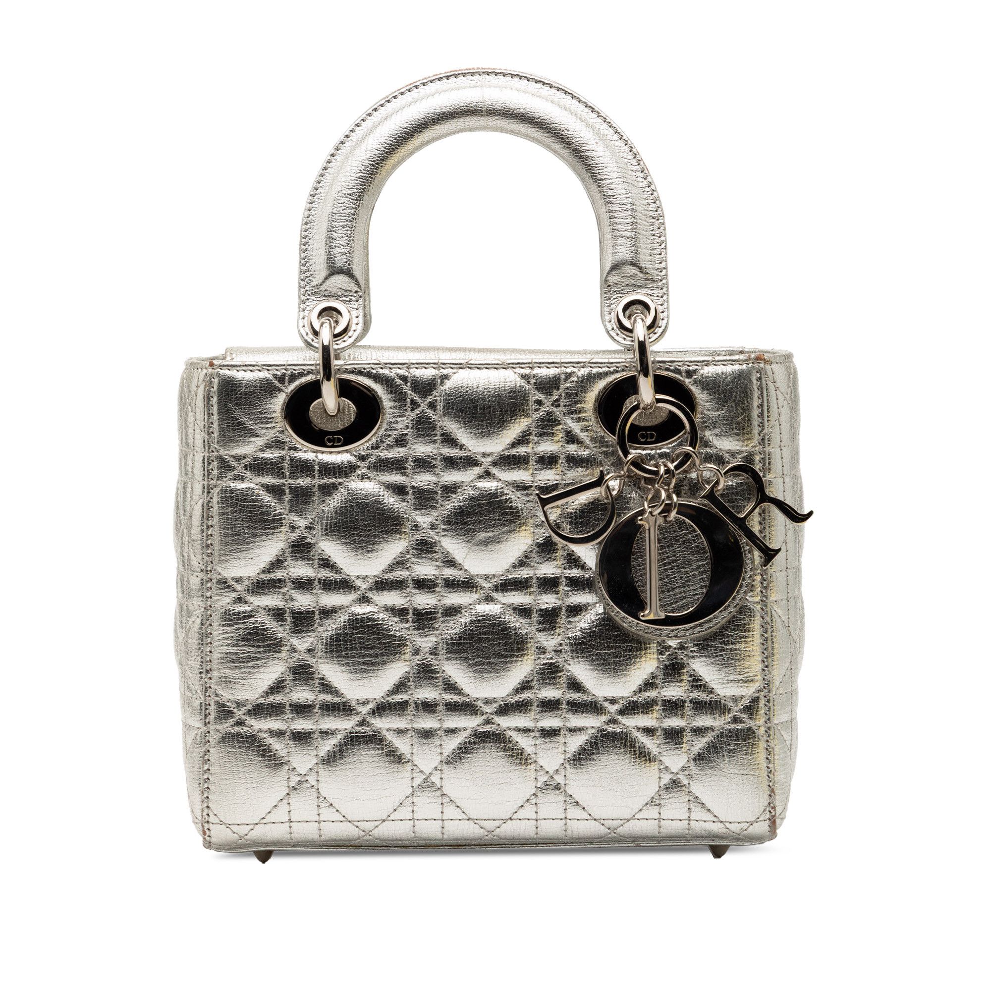Dior Dior Small Metallic Grained Calfskin Cannage My ABCDior Lady Dior Size ONE SIZE - 1 Thumbnail