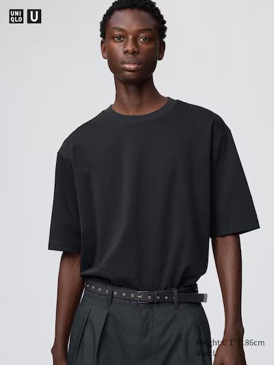AIRism Cotton Oversized T-Shirt | Half-Sleeve