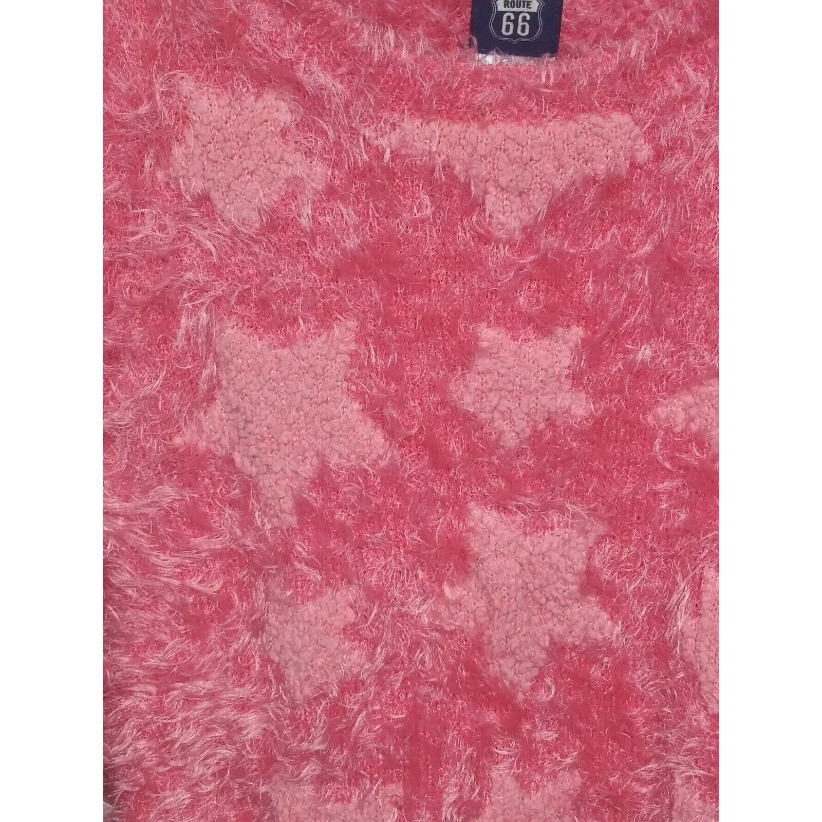 Route 66 Route 66 Juniors Sweater eyelash Pink stars Sz S/M Size S / US 4 / IT 40 - 3 Thumbnail
