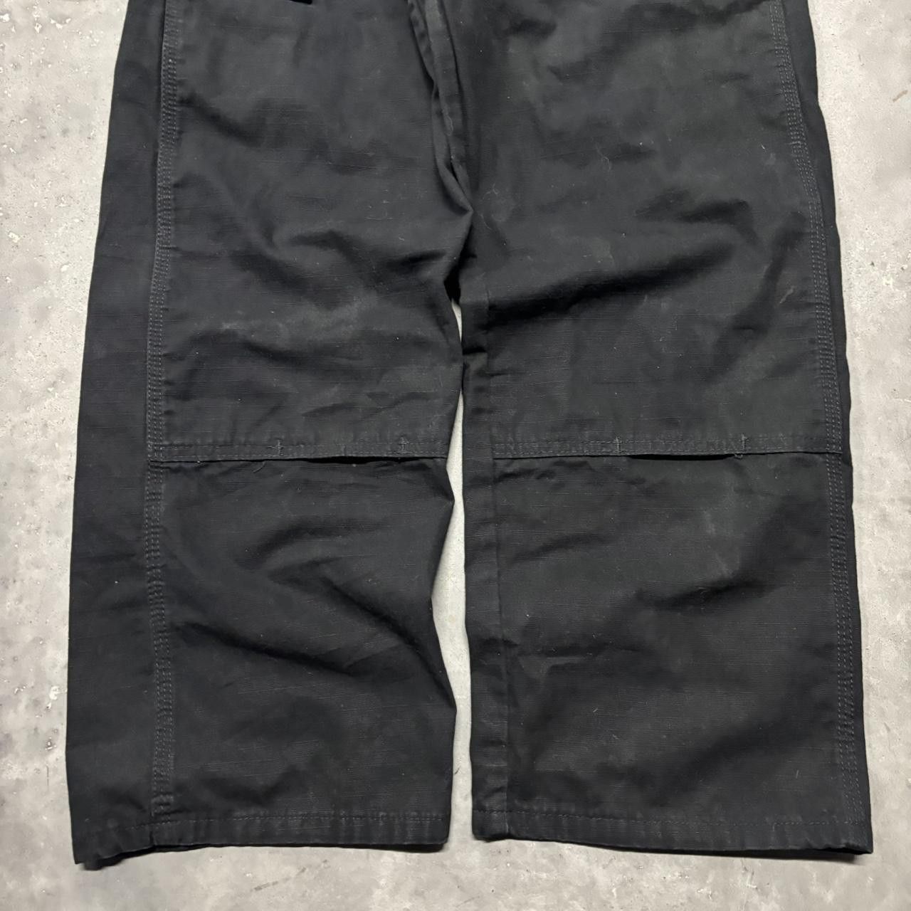 Japanese Brand × Vintage Crazy Vintage Y2K/2000s Baggy Black Streetwear Workwear Cargo Pants! Size US 36 / EU 52 - 6 Thumbnail