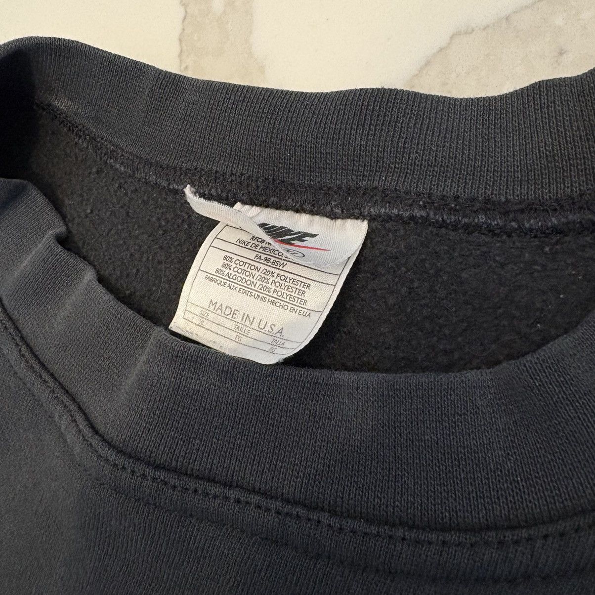 Nike × Vintage Vintage Nike Swoosh Crewneck Sweatshirt USA Size US XL / EU 56 / 4 - 3 Thumbnail