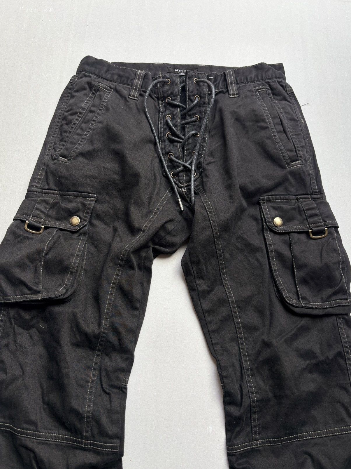Japanese Brand MK KLEIN lace up flare cargo pants Size US 28 / EU 44 - 2 Thumbnail