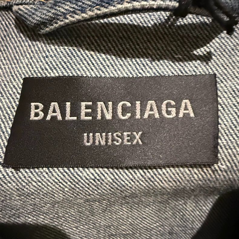 Balenciaga Balenciaga Hand-painted printed logo denim jacket 2501-Next Size US M / EU 48-50 / 2 - 2 Thumbnail