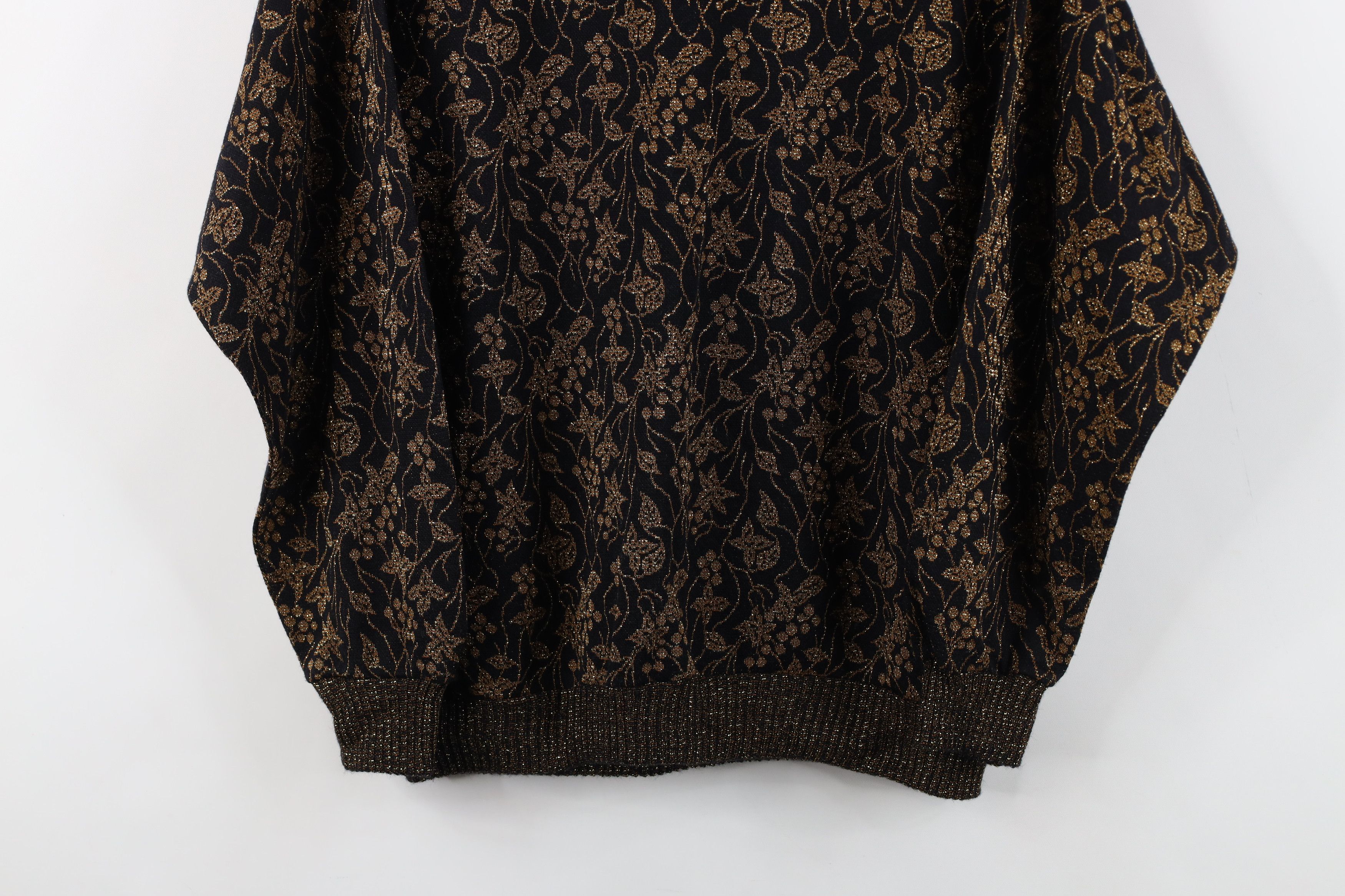 Vintage Vintage 80s 90s Streetwear Knit Flower Crewneck Sweater USA Size M / US 6-8 / IT 42-44 - 3 Thumbnail