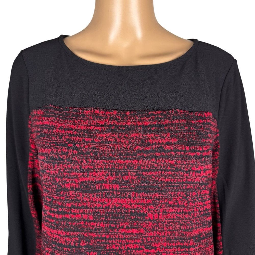 Other NWT New Susan Graver Black Red Long Sleeve Top Size S Size S / US 4 / IT 40 - 2 Thumbnail