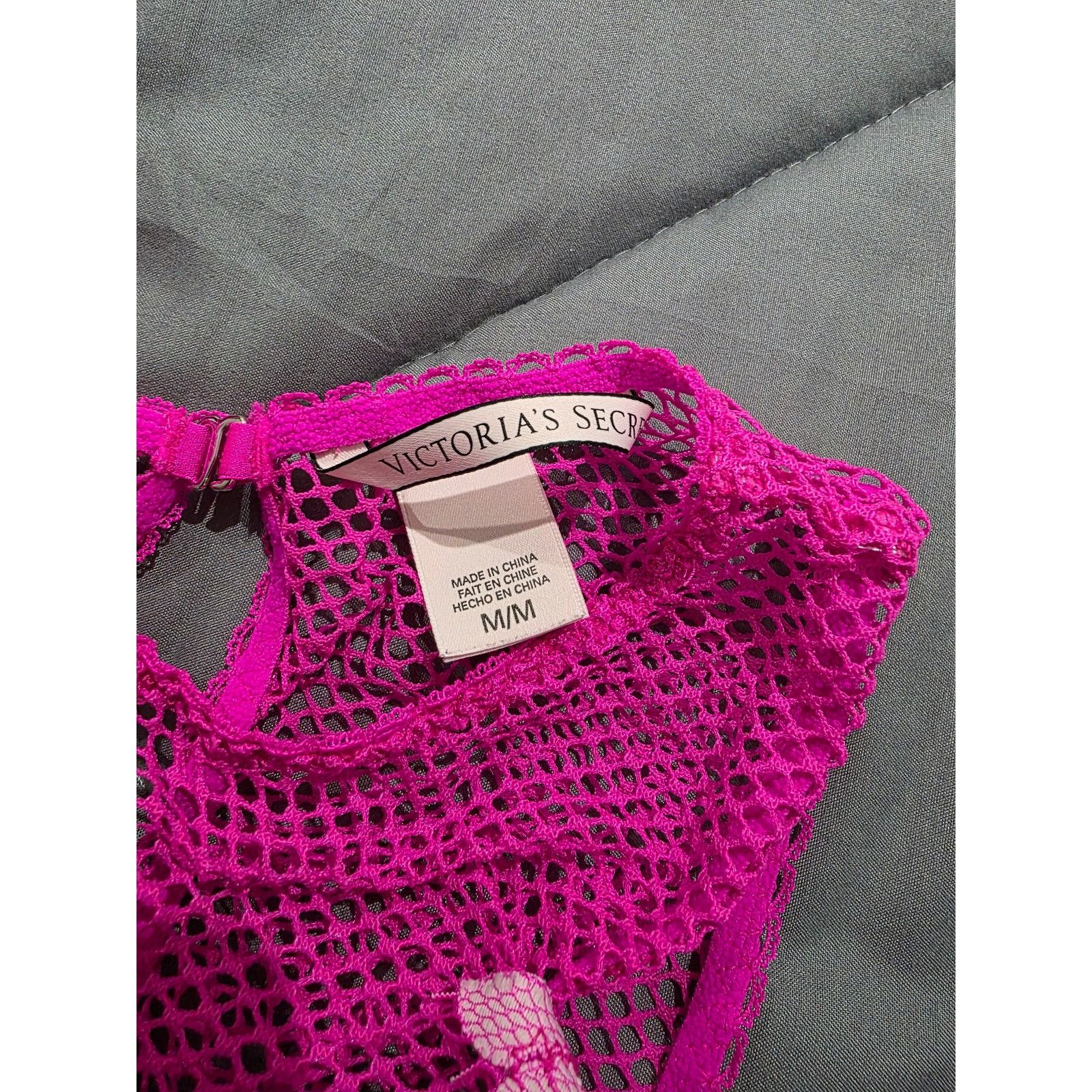 Victoria's Secret Victoria's Secret Very Sexy Pink Fishnet Bodysuit Size M Coq Size ONE SIZE - 3 Thumbnail