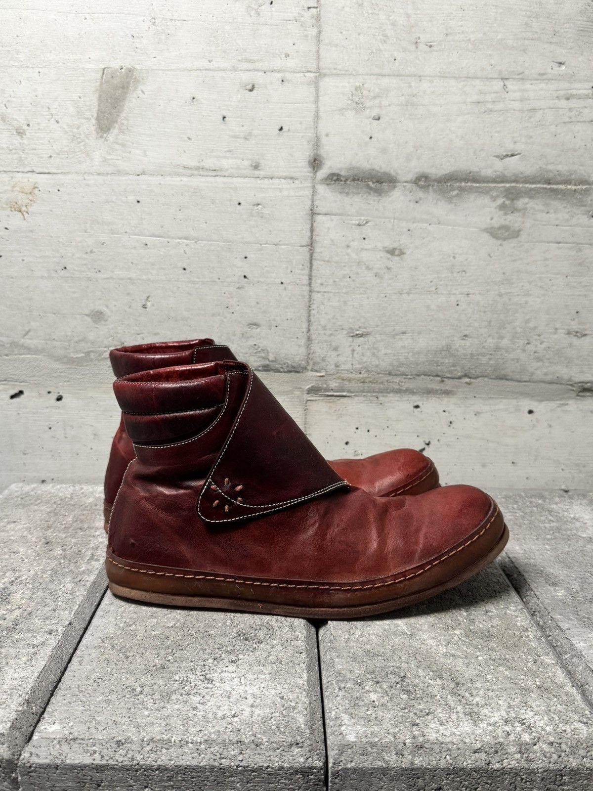 A1923 A Diciannoveventitre Burnt Red Leather Boots Size US 8.5 / EU 41-42 - 2 Thumbnail