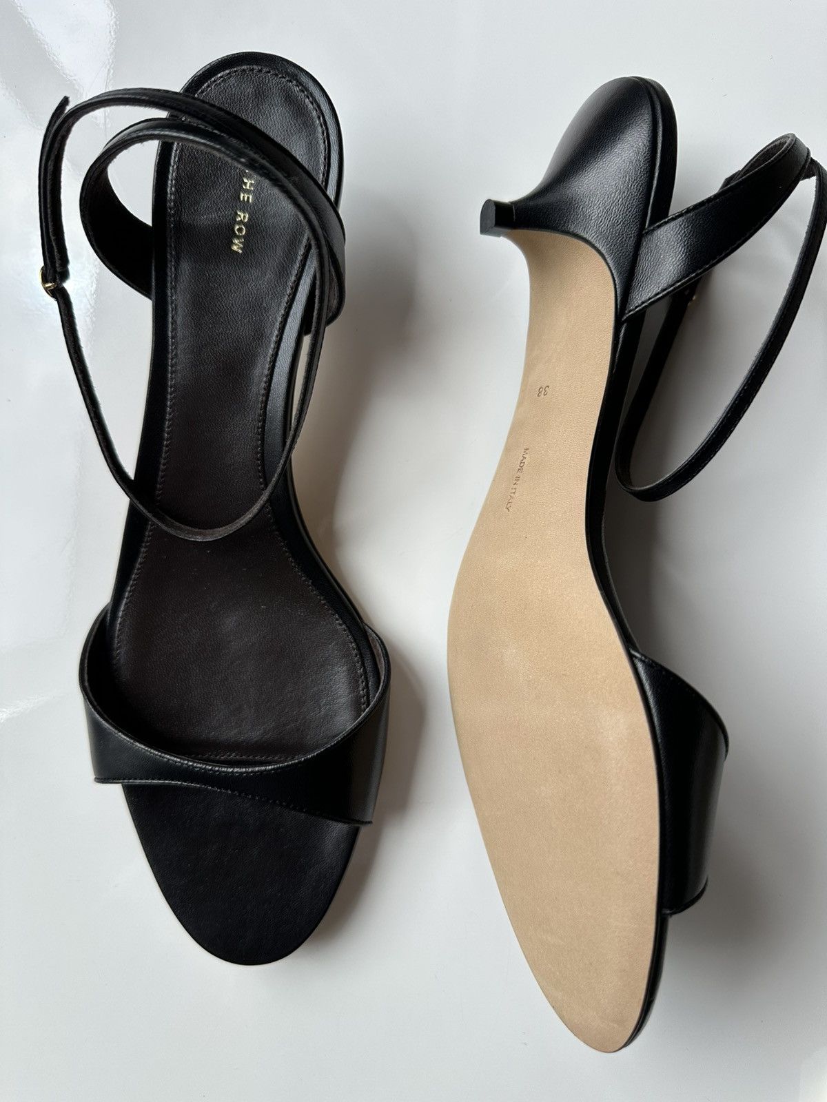 The Row THE ROW Vika Ankle Stripe Sandals Black Size 38(US7,5)! Size US 7.5 / IT 37.5 - 3 Thumbnail