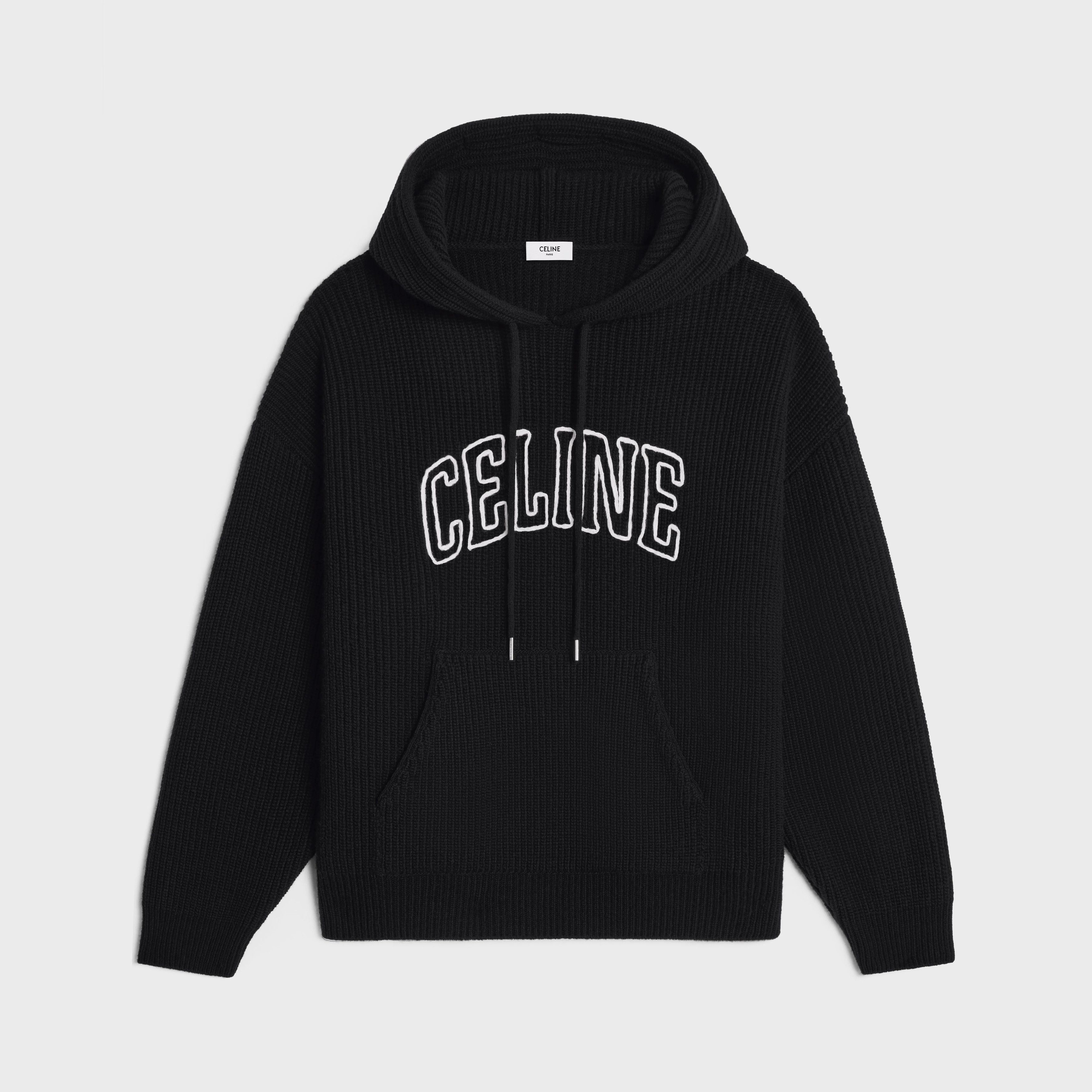 Celine o1bcso1str0925 2AX0A311Y Hooded Sweater in Black Size US XL / EU 56 / 4 - 1 Thumbnail