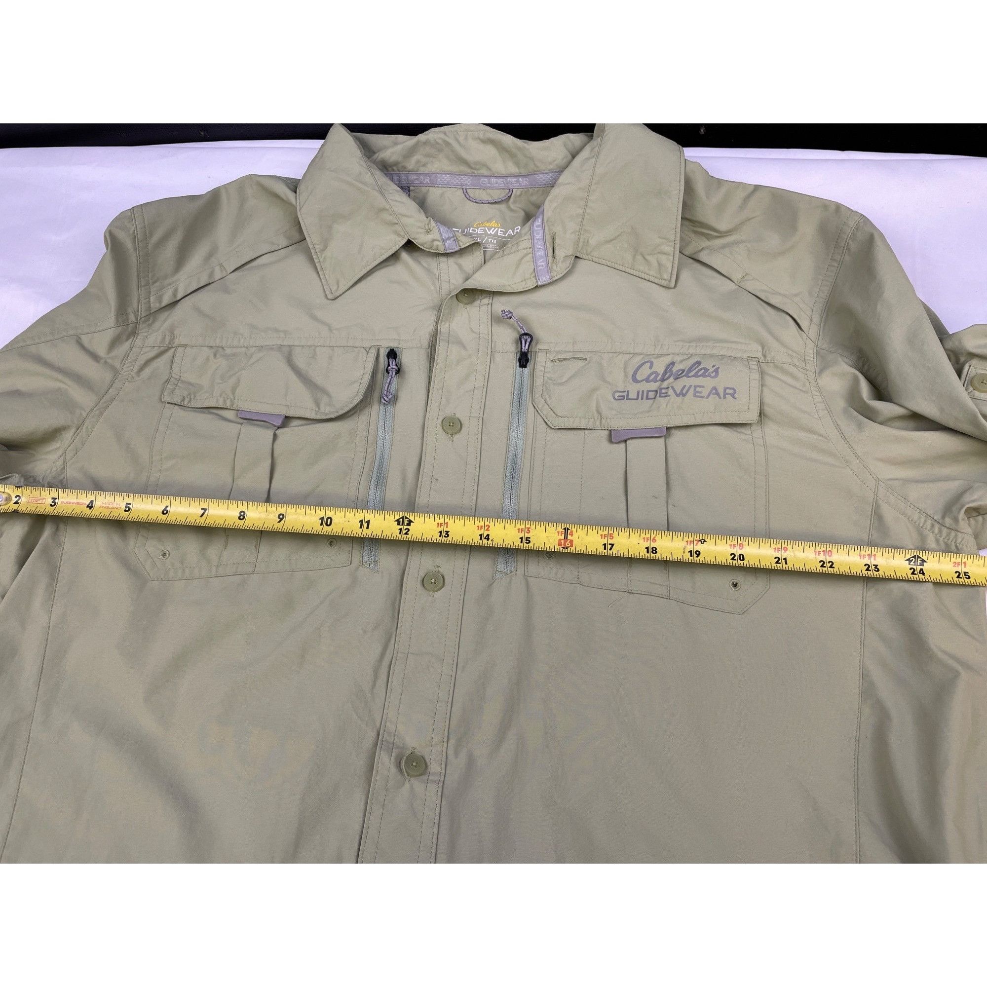 Other Cabela's Guidewear Men's Green Fishing Shirt Button Up long Size US XL / EU 56 / 4 - 8 Thumbnail