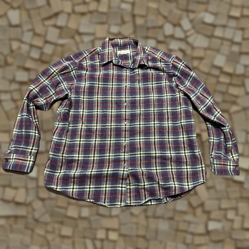 Eddie Bauer Eddie Bauer Shirt Women's XL Red Blue Plaid Button Up Long Sleeve Size XL / US 12-14 / IT 48-50 - 1 Thumbnail