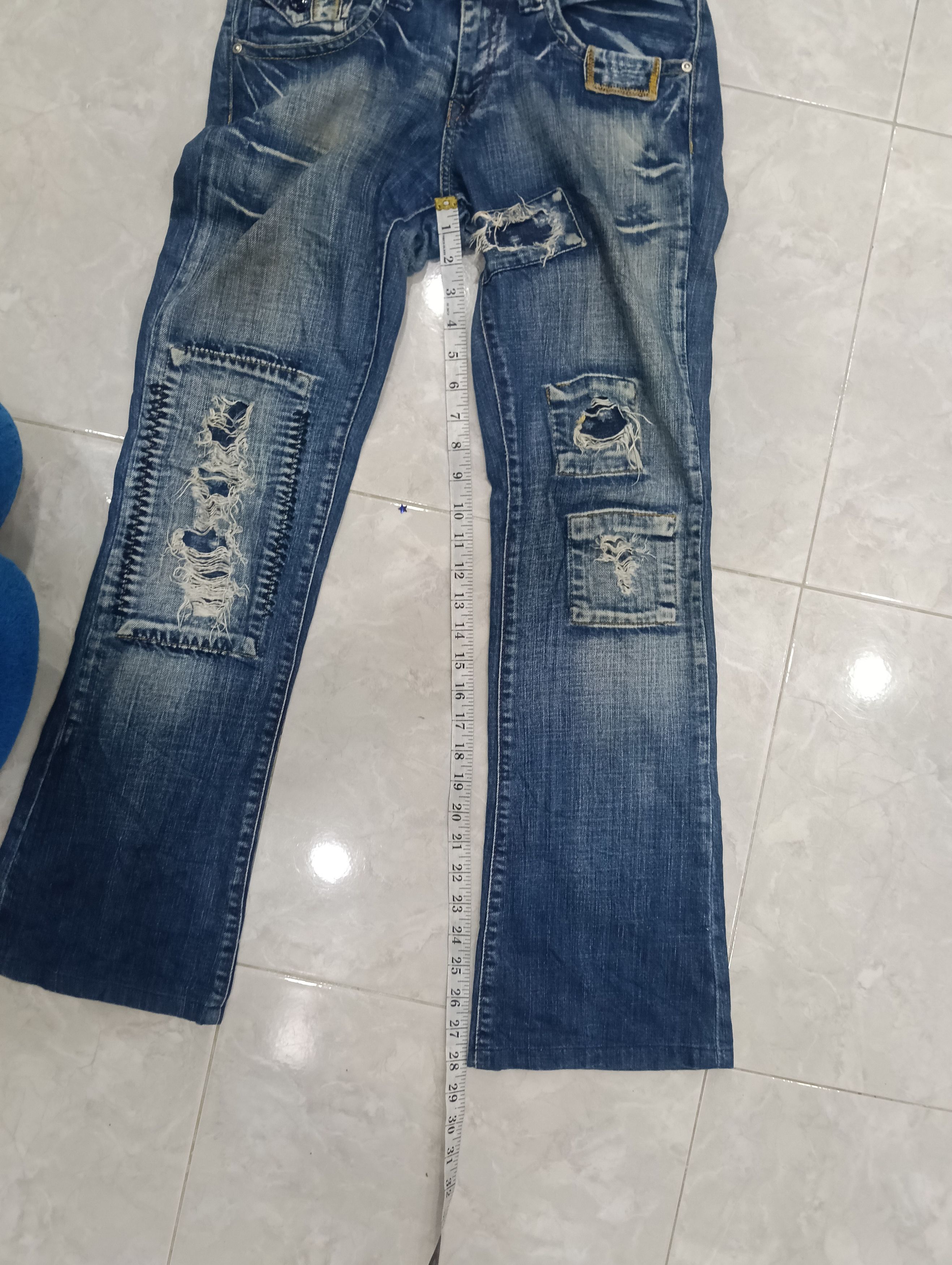Japanese Brand Costello Sick Design Bootcut Denim Size 30" / US 8 / IT 44 - 15 Thumbnail