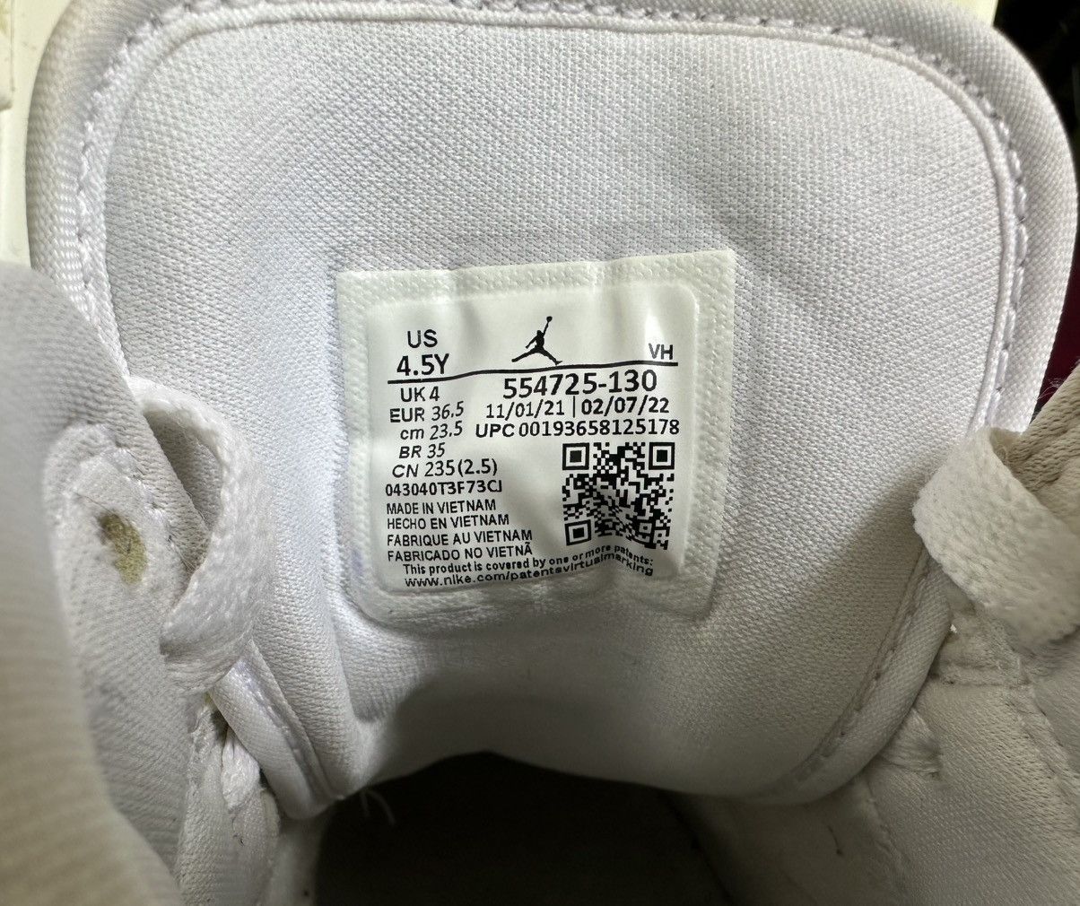 Nike Nike Air Jordan 1 Triple White 6,5Us/4Uk/37-37,5 Eur/23,5 Cm Size US 6 / IT 36 - 8 Thumbnail