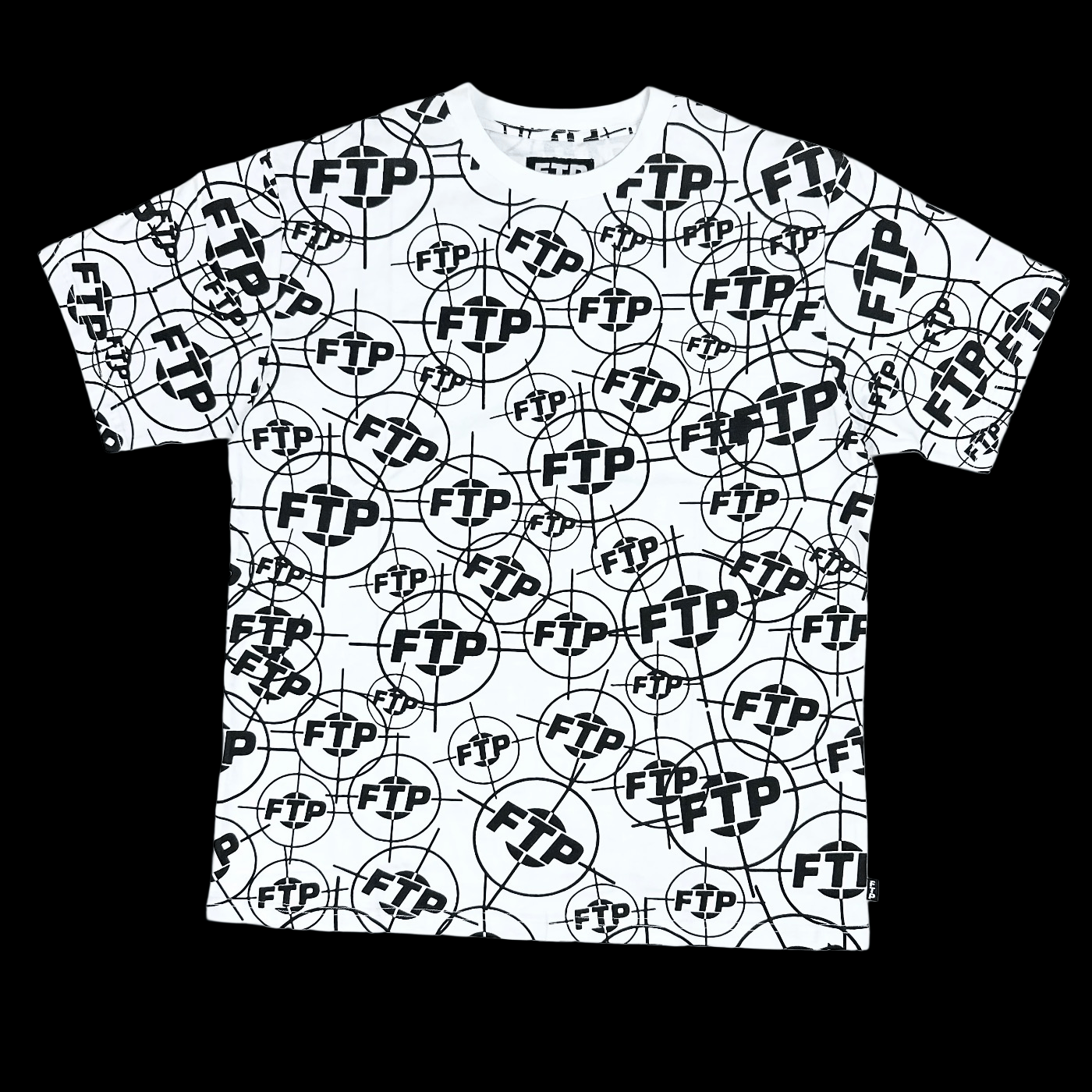 2021 ftp crosshairs aop tee shirt all over print white rare