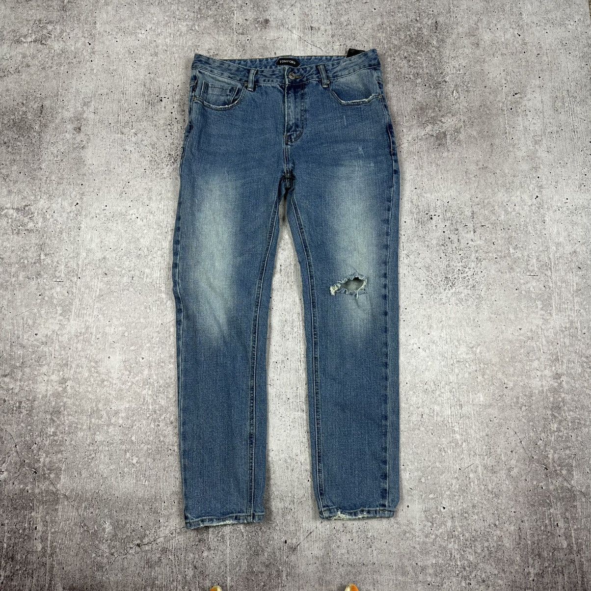 Tom Ford Tom Ford Vintage Distressed Style Denim Jeans Pants Size US 35 - 1 Thumbnail