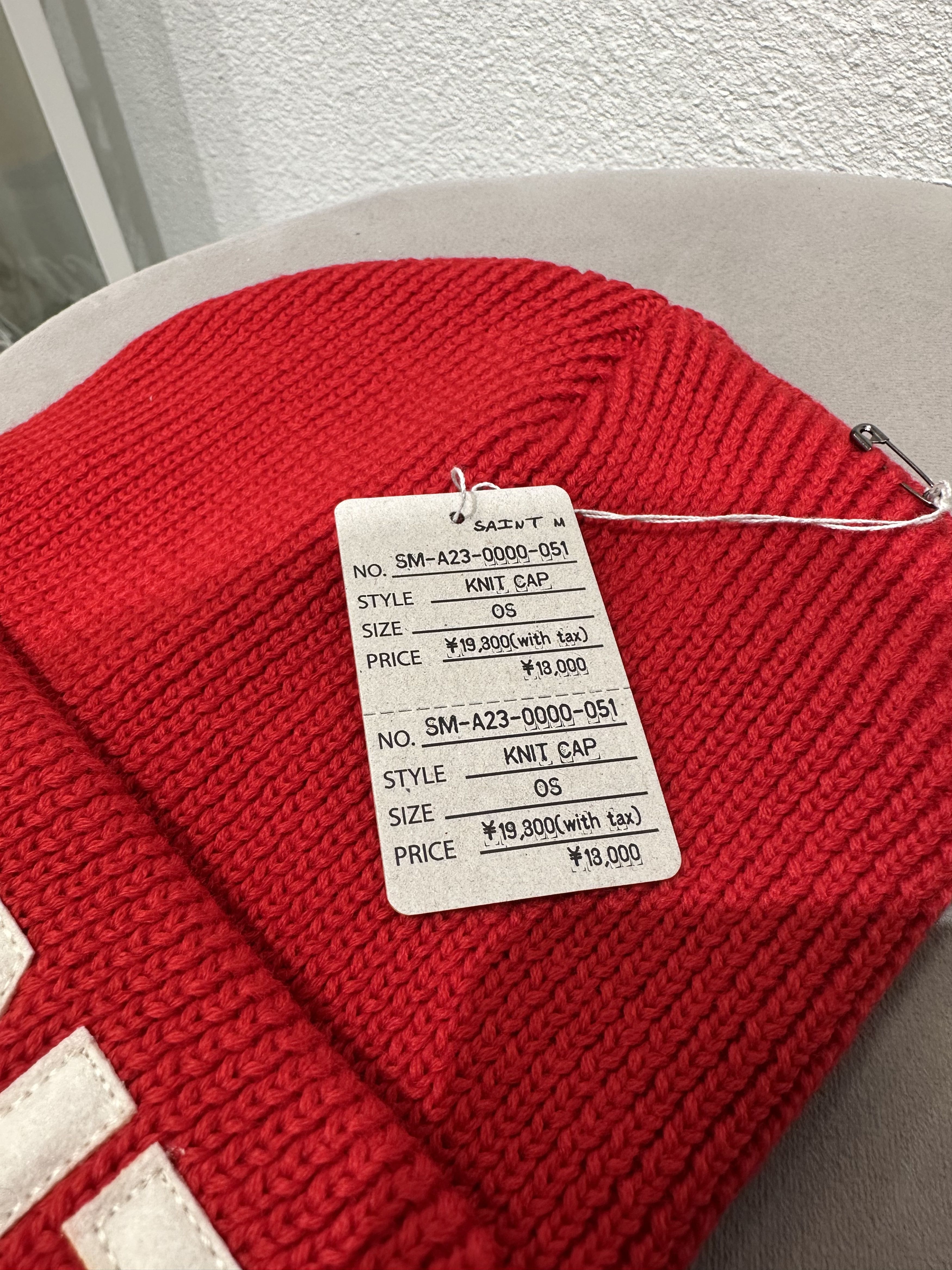 Saint Michael Saint michael knit logo patch beanie hat Size ONE SIZE - 7 Thumbnail