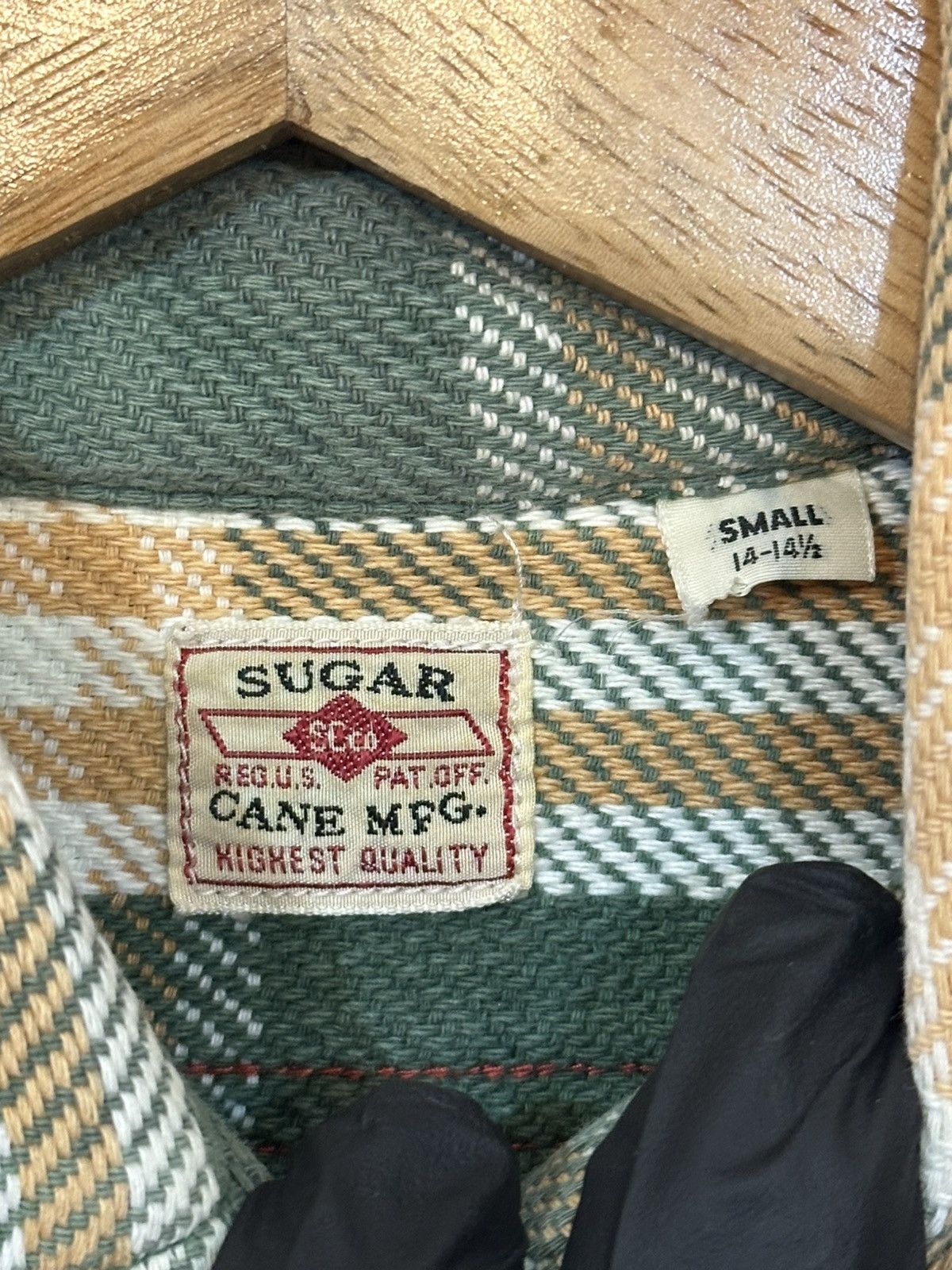 Sugar Cane Sugar Cane green and orange plaid twill flannel shirt. Size US S / EU 44-46 / 1 - 10 Thumbnail