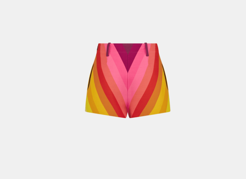 Dior o1w1db10326 521P04 Short in Multicolor Size 27" / US 4 / IT 40 - 2 Thumbnail