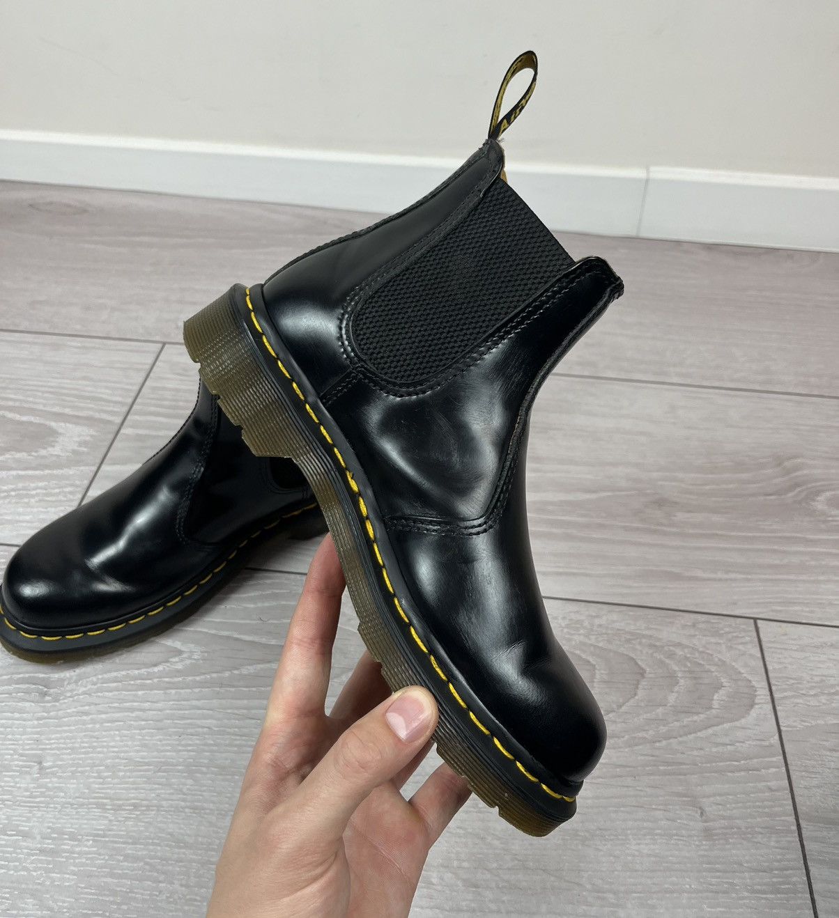 Dr. Martens Dr Martens Black Leather Pull On Chelsea Boots Size US 6 / IT 36 - 9 Thumbnail