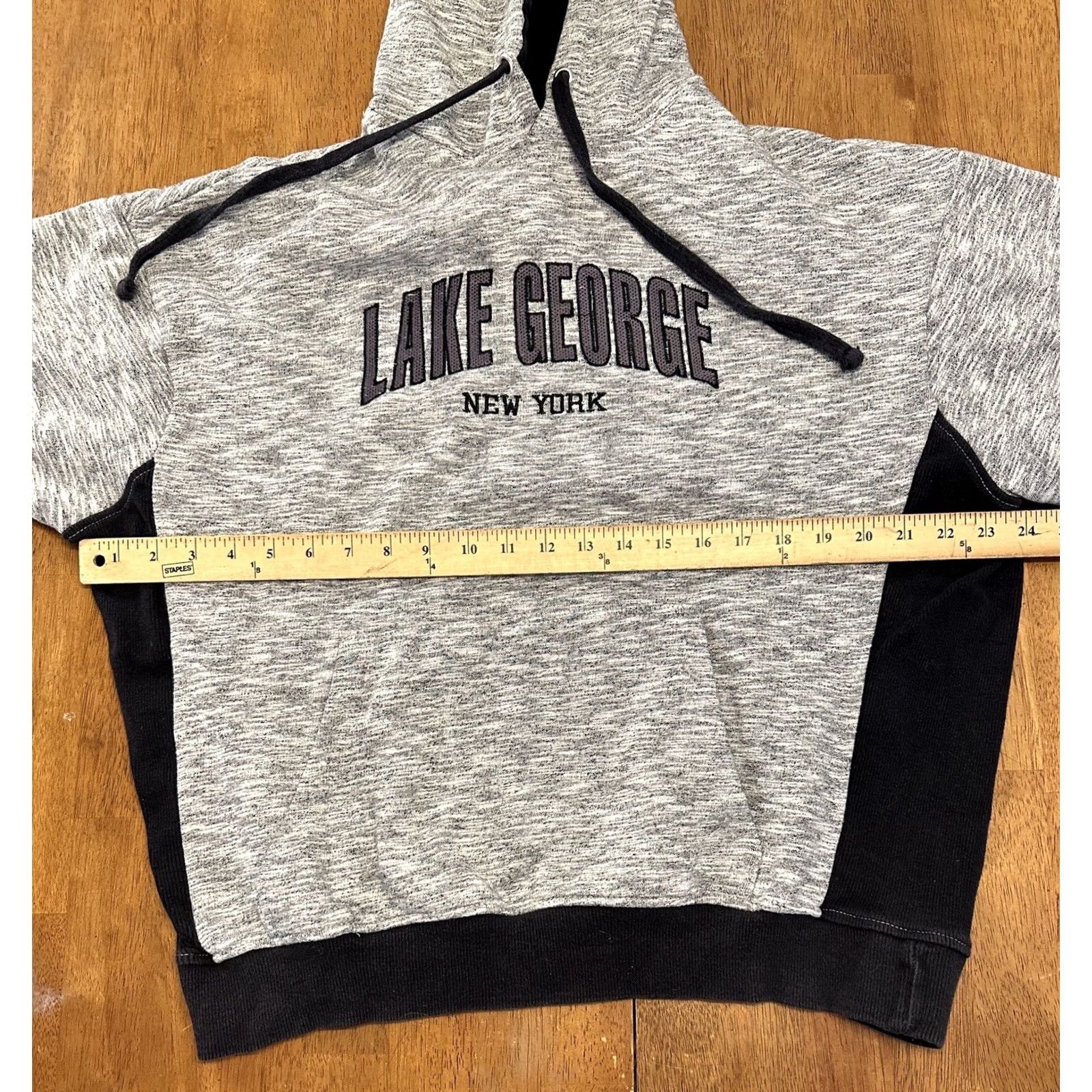 The North Face The North Face Hoodie Sweatshirt XL Gray Unisex Adults Pullover Hooded Athletic 100% Polyester Lake George New York Rey Wear Size XL / US 12-14 / IT 48-50 - 4 Thumbnail