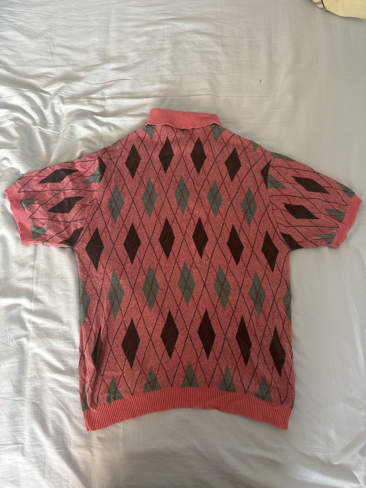 Supreme Supreme Argyle Zip Polo Dusty Magenta | Grailed