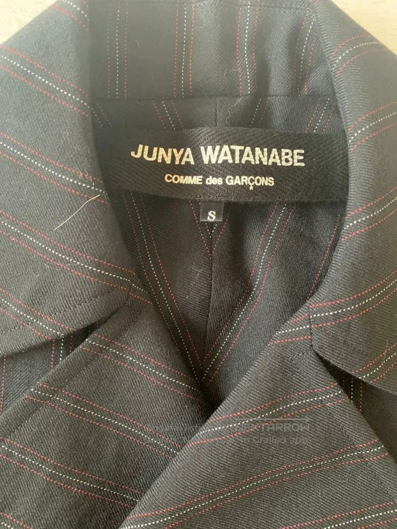 Junya Watanabe Junya Watanabe Striped Long Coat Size S / US 4 / IT 40 - 2 Thumbnail