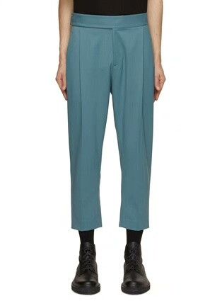 Maison Kitsune Relaxed Fit Blue-Gray Men's Trousers Size US 26 / EU 42 - 1 Thumbnail