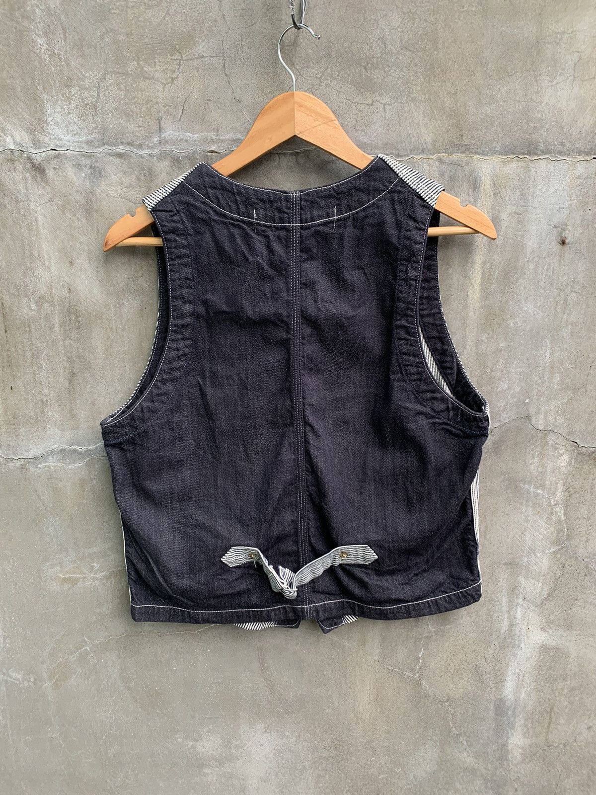 Comme des Garcons Ganryu SS17 RUNWAY Hickory Denim Switching Vest Size US S / EU 44-46 / 1 - 6 Thumbnail