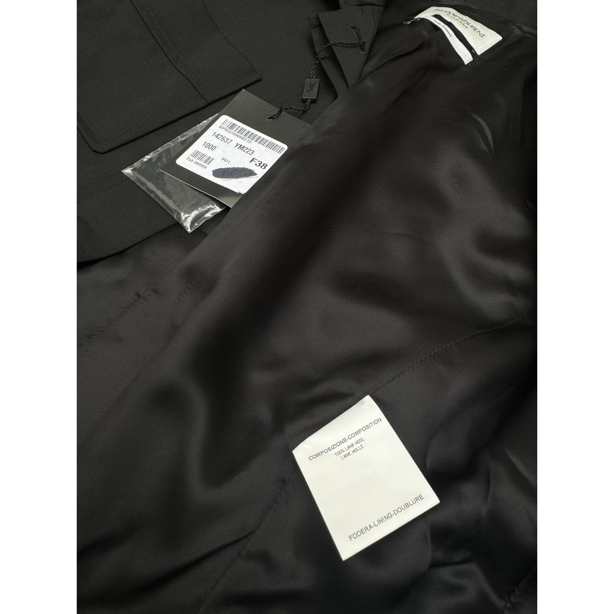 Yves Saint Laurent Black Saharian Wool Suit Size XS / US 0-2 / IT 36-38 - 13 Thumbnail