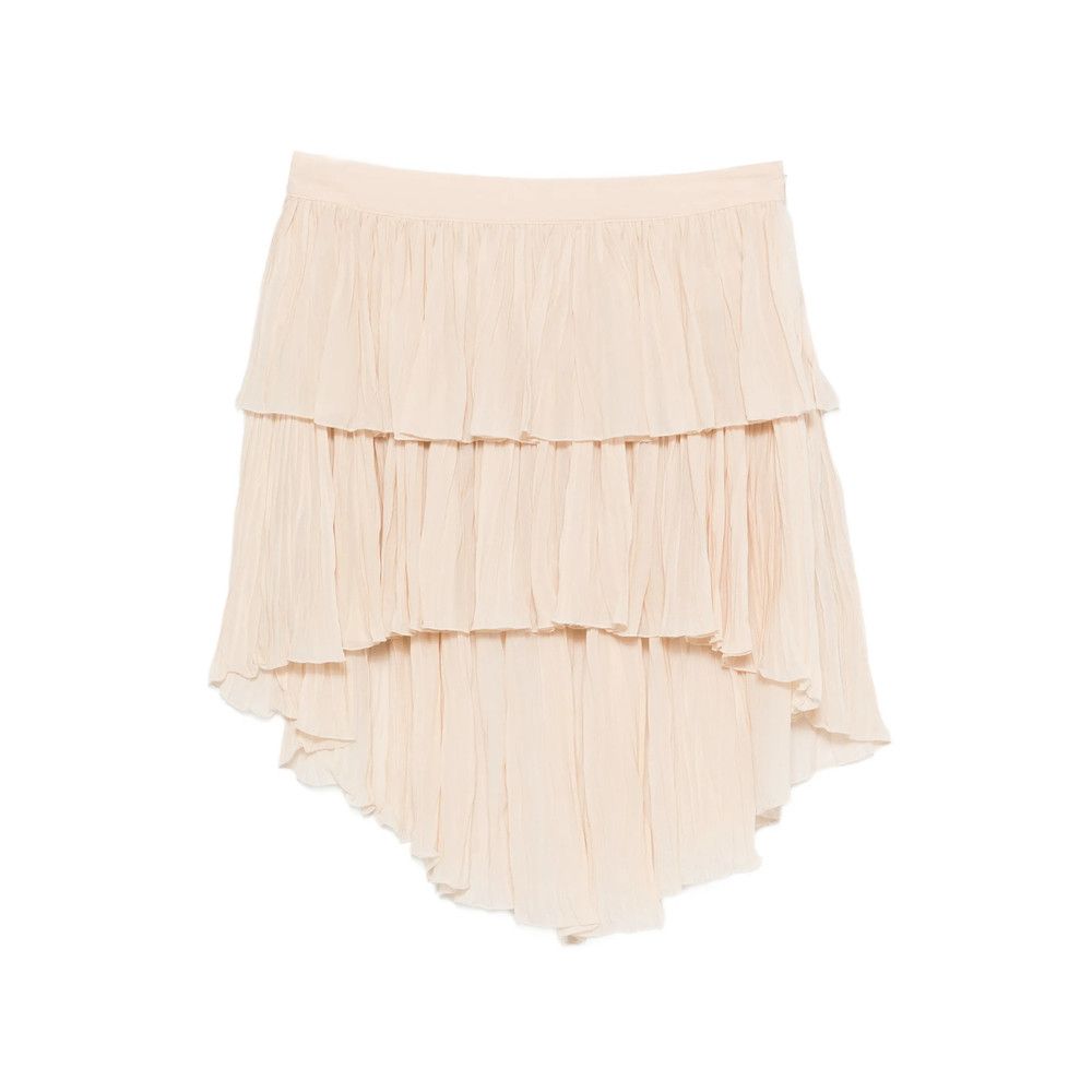 Blumarine Blumarine NEUTRALS Skirts - Asymmetric & Draped Skirts Size 26" / US 2 / IT 38 - 1 Thumbnail