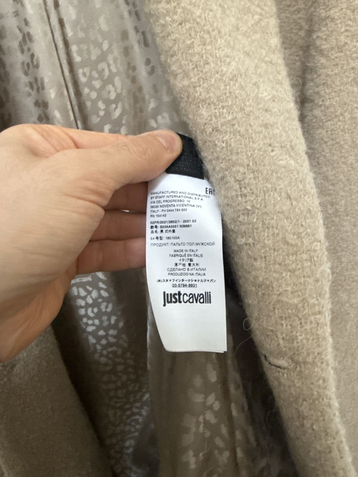 Just Cavalli Beige coat Size US L / EU 52-54 / 3 - 4 Thumbnail