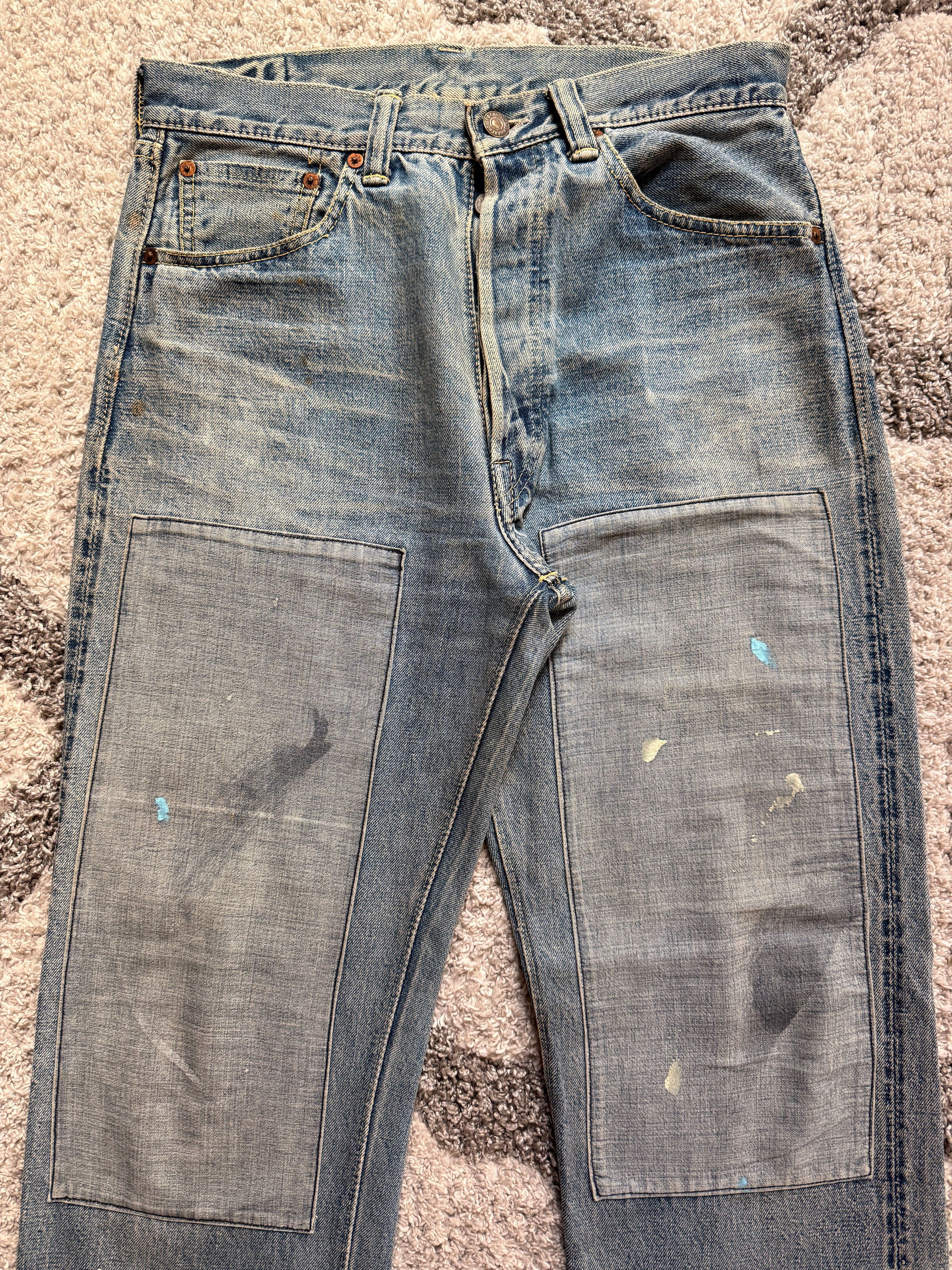Japanese Brand × Vintage × Warehouse Warehouse Japan Double Knee Vintage Jeans Punk Grunge Chrome Size US 30 / EU 46 - 2 Thumbnail