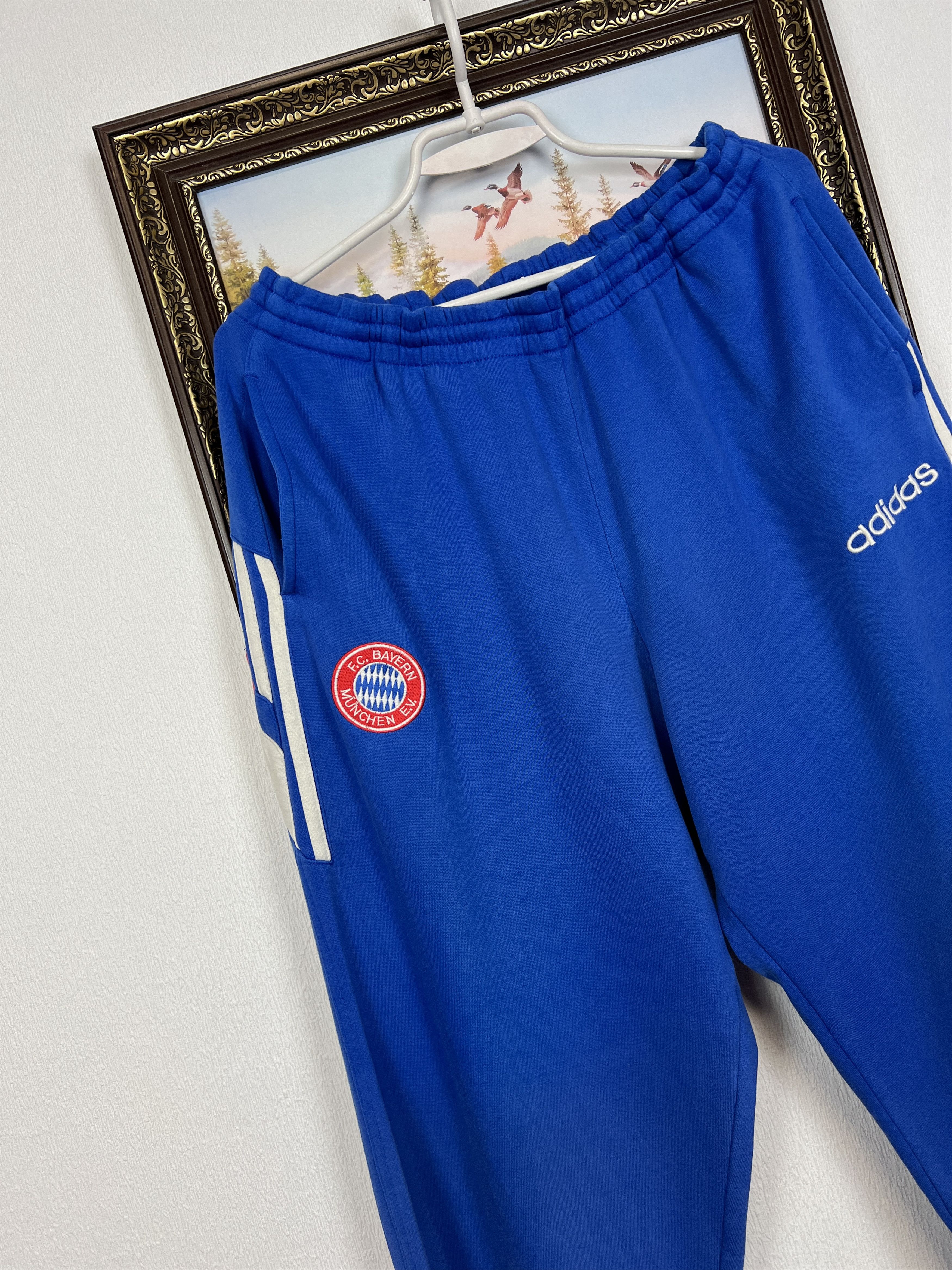 Adidas Vintage 90's Bayern Munich Football Pants Soccer XL Size US 36 / EU 52 - 3 Thumbnail