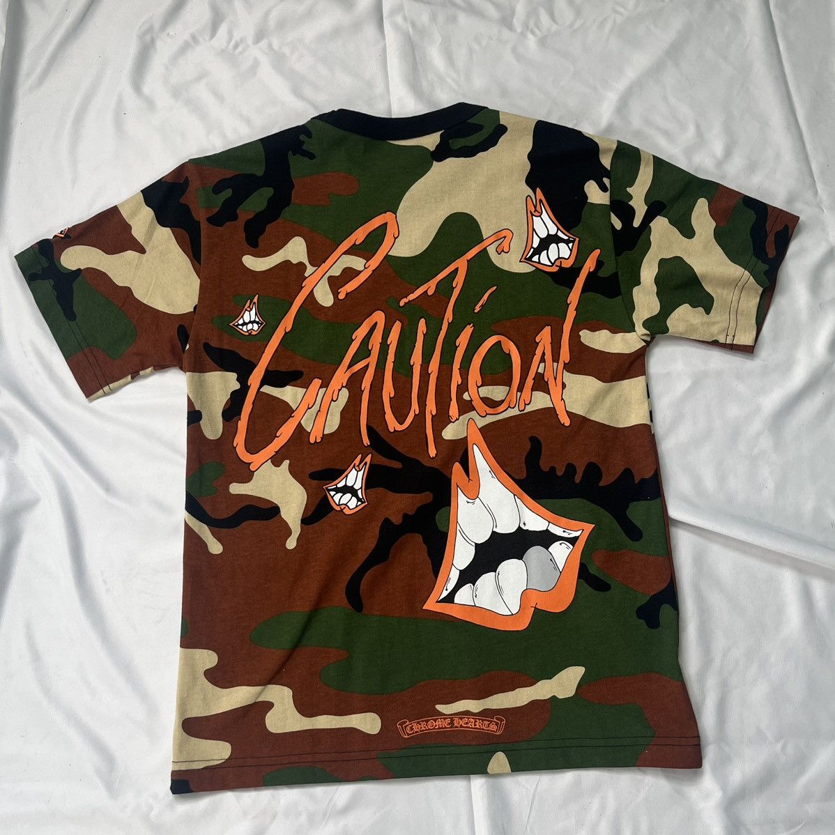 Chrome Hearts Matty Boy Caution T Shirt Camo | Grailed