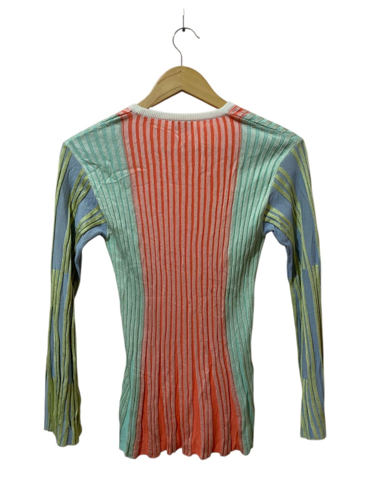 Kenzo Kenzo - Color Block - Ribbed Bell Sleeve - Sweater Size XS / US 0-2 / IT 36-38 - 5 Thumbnail
