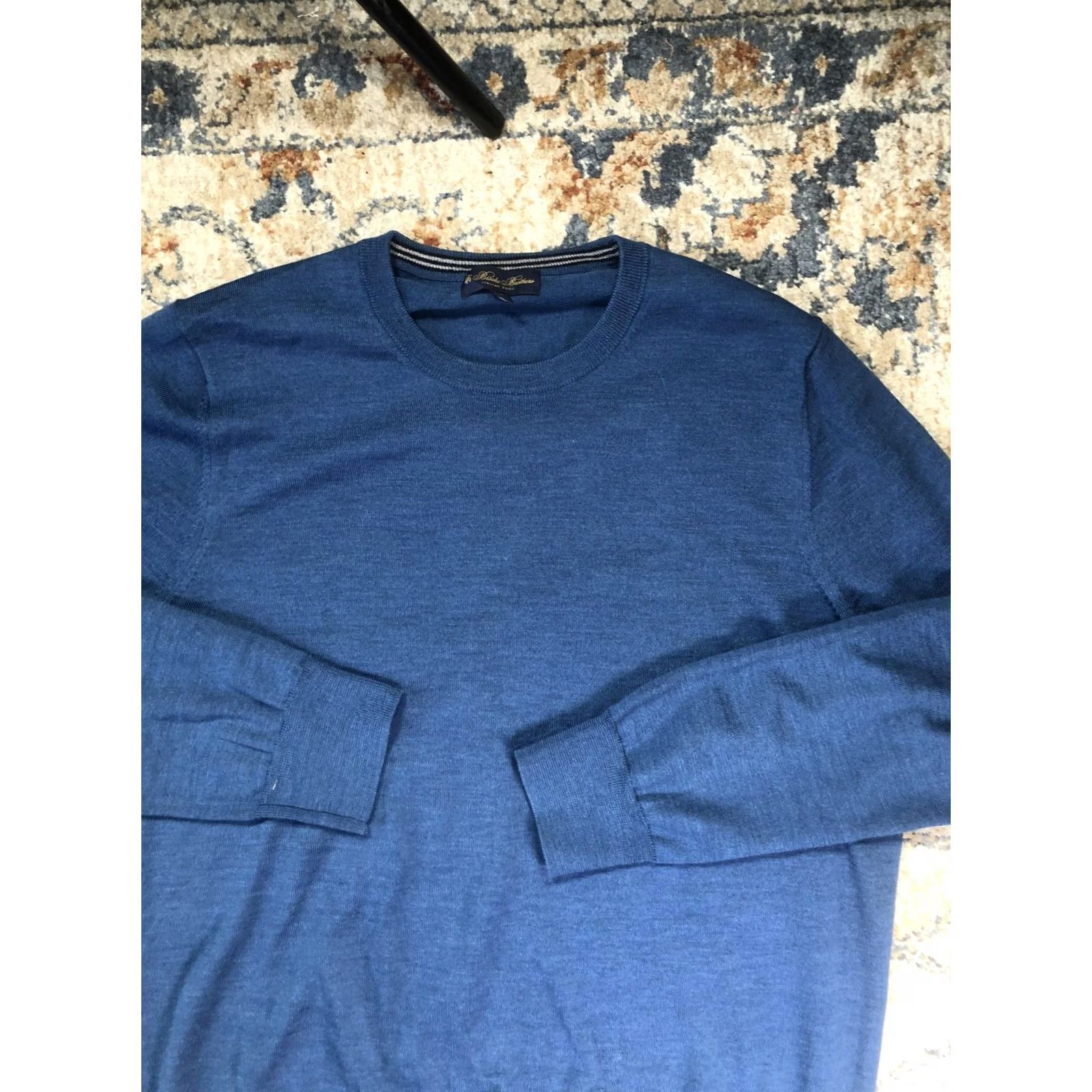 Brooks Brothers Brooks Brothers Sweater Mens 2XL Blue Italian Yarn Crewneck Pullover Knit Size US XXL / EU 58 / 5 - 2 Thumbnail