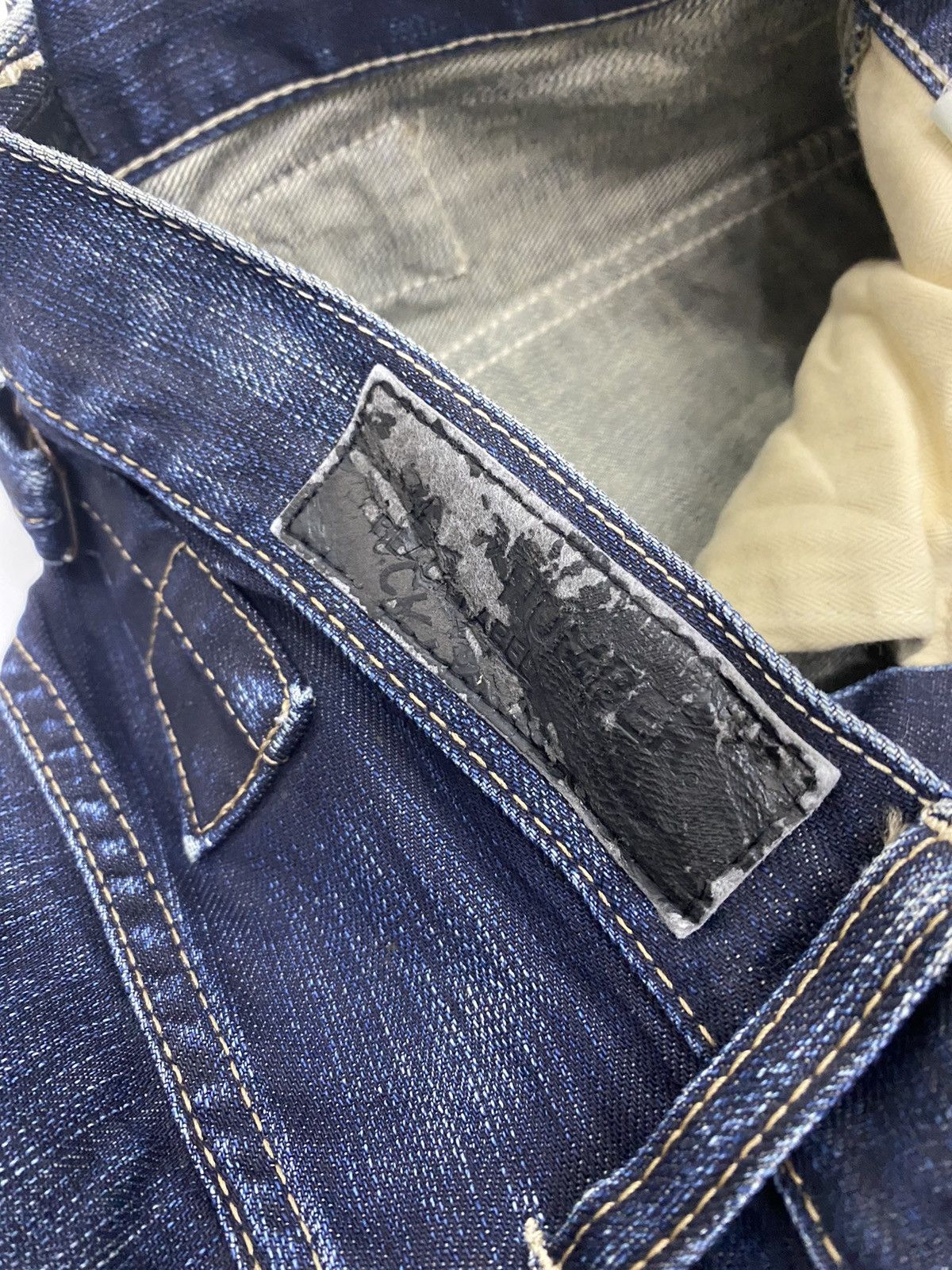 Black Label × Hysteric Glamour × If Six Was Nine 🔥BLACK LABEL BACK NUMBER DISTRESSED DENIM HYSTERIC OG STYLE Size US 29 - 8 Thumbnail