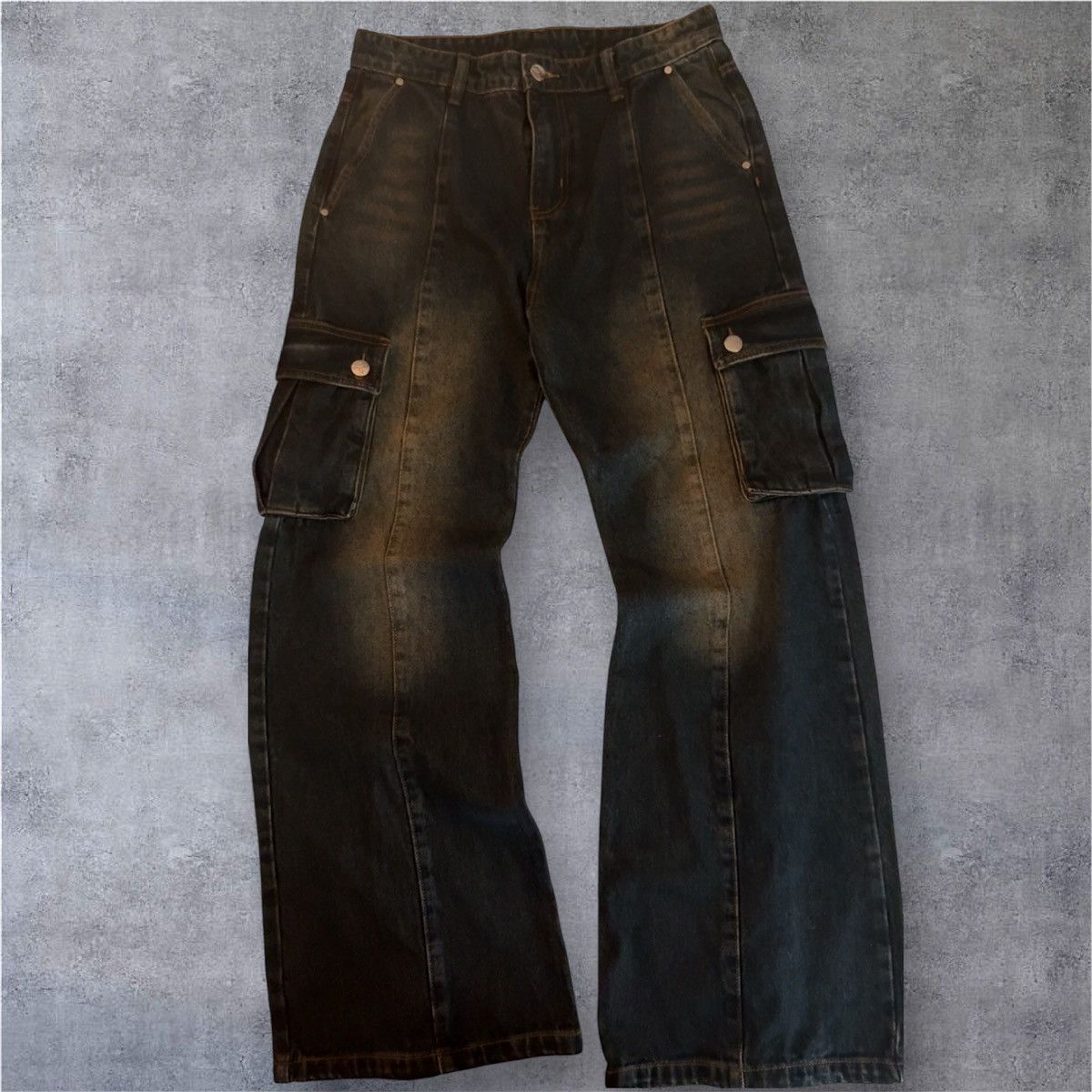 Ditch La flared cargo denim