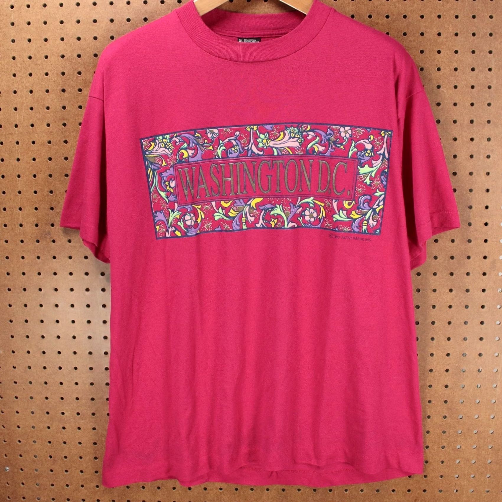 Vintage VTG Screen Stars T-Shirt Washington DC 1993 USA Made Single Stitch Stars XL Mens Shirt Size US XL / EU 56 / 4 - 4 Thumbnail